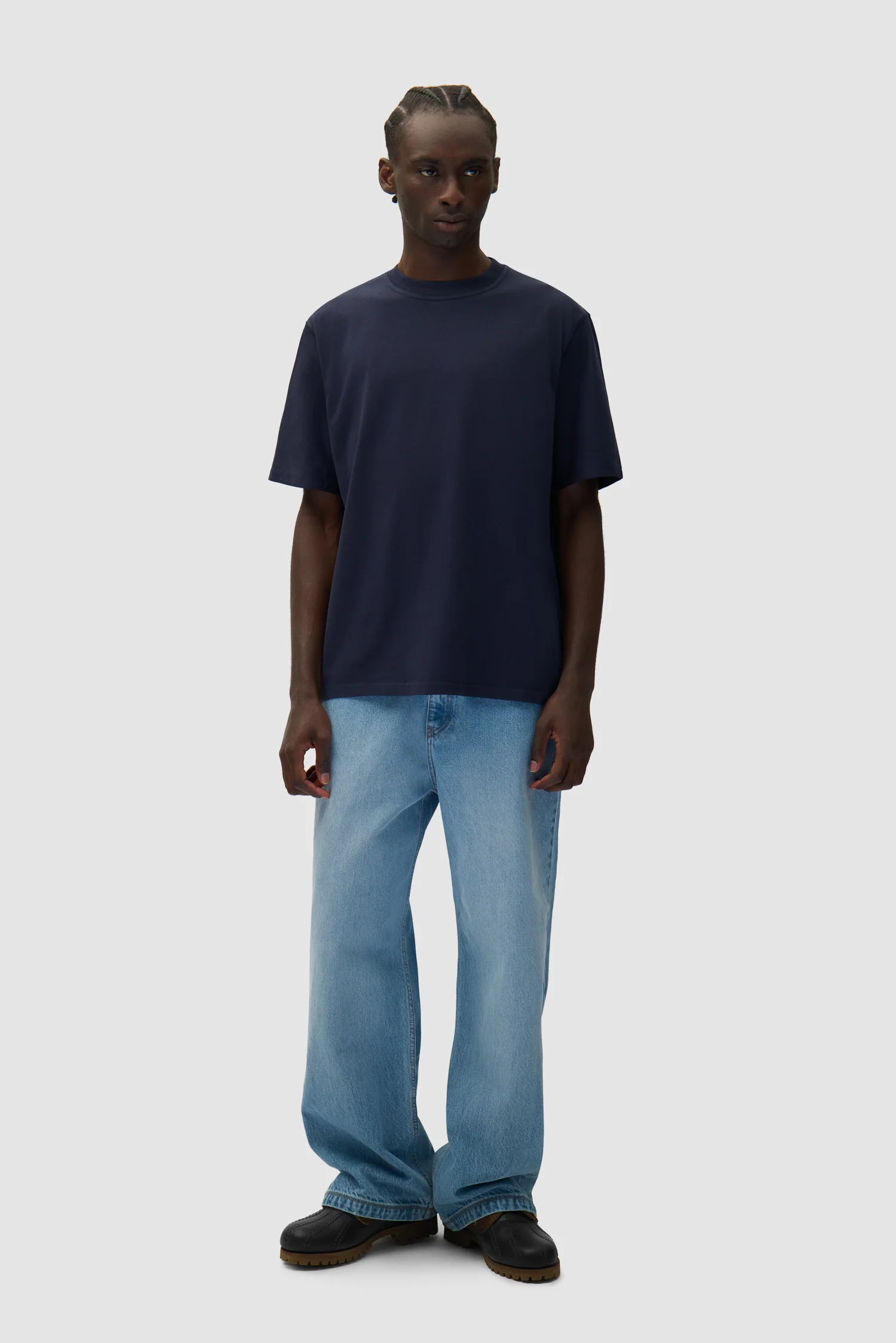 Cut Out Print T-shirt - Navy - Image 5