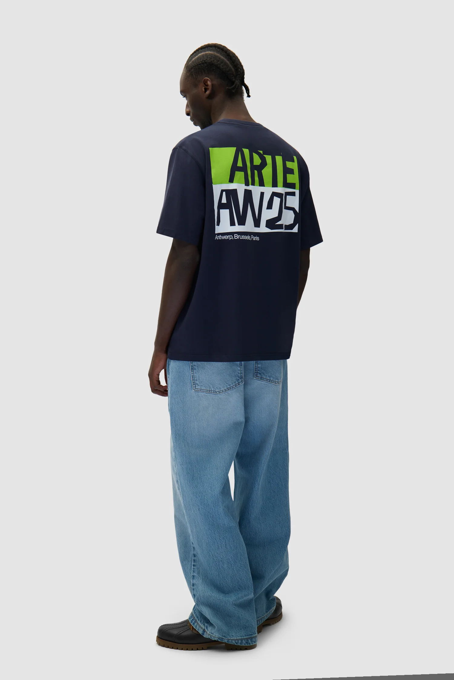 Cut Out Print T-shirt - Navy - Image 6