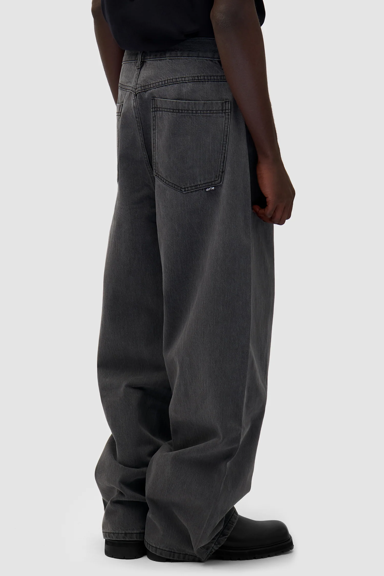 Denim Pants - Fade Black - Image 4