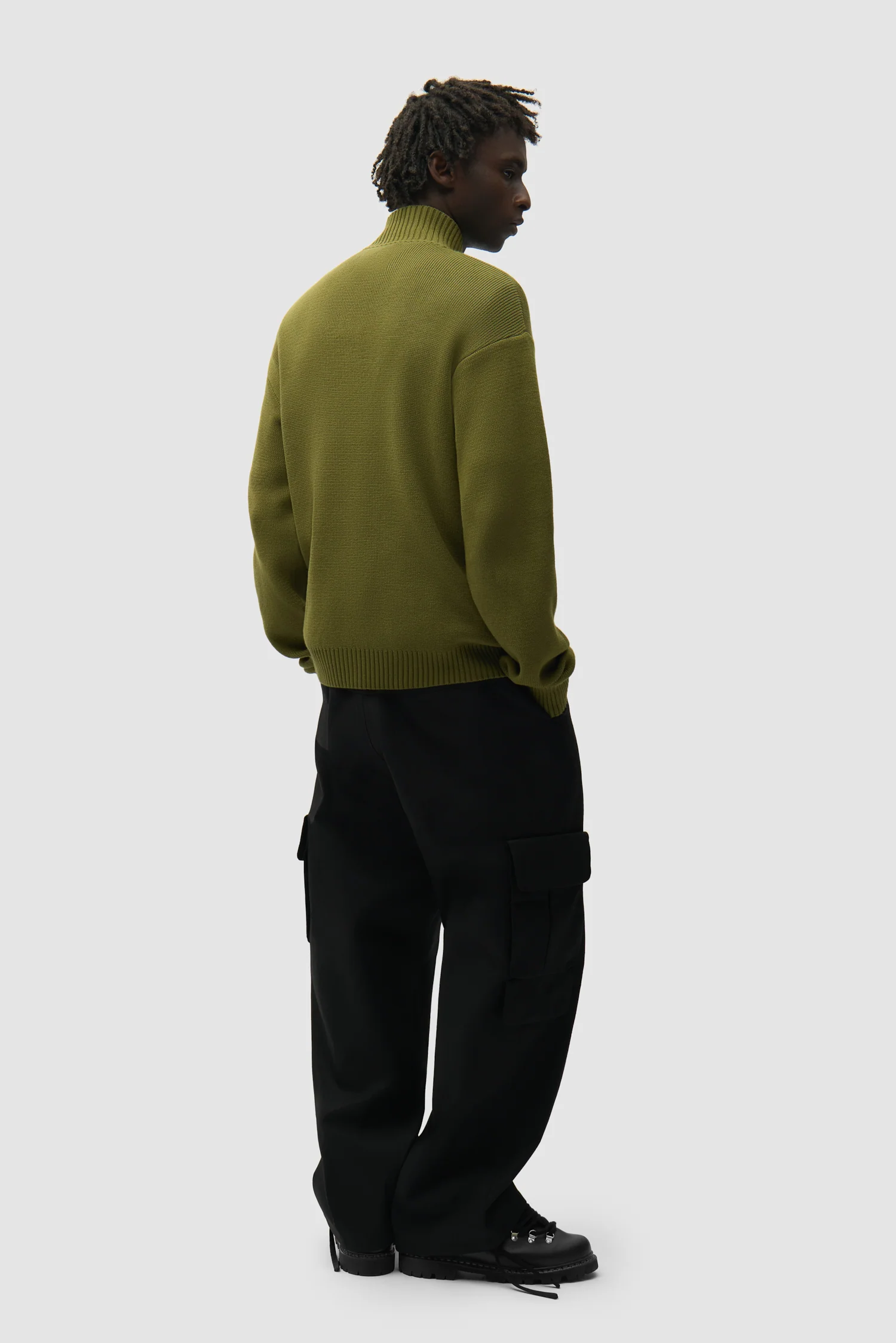 Diels Collar Cardigan - Green - Image 6