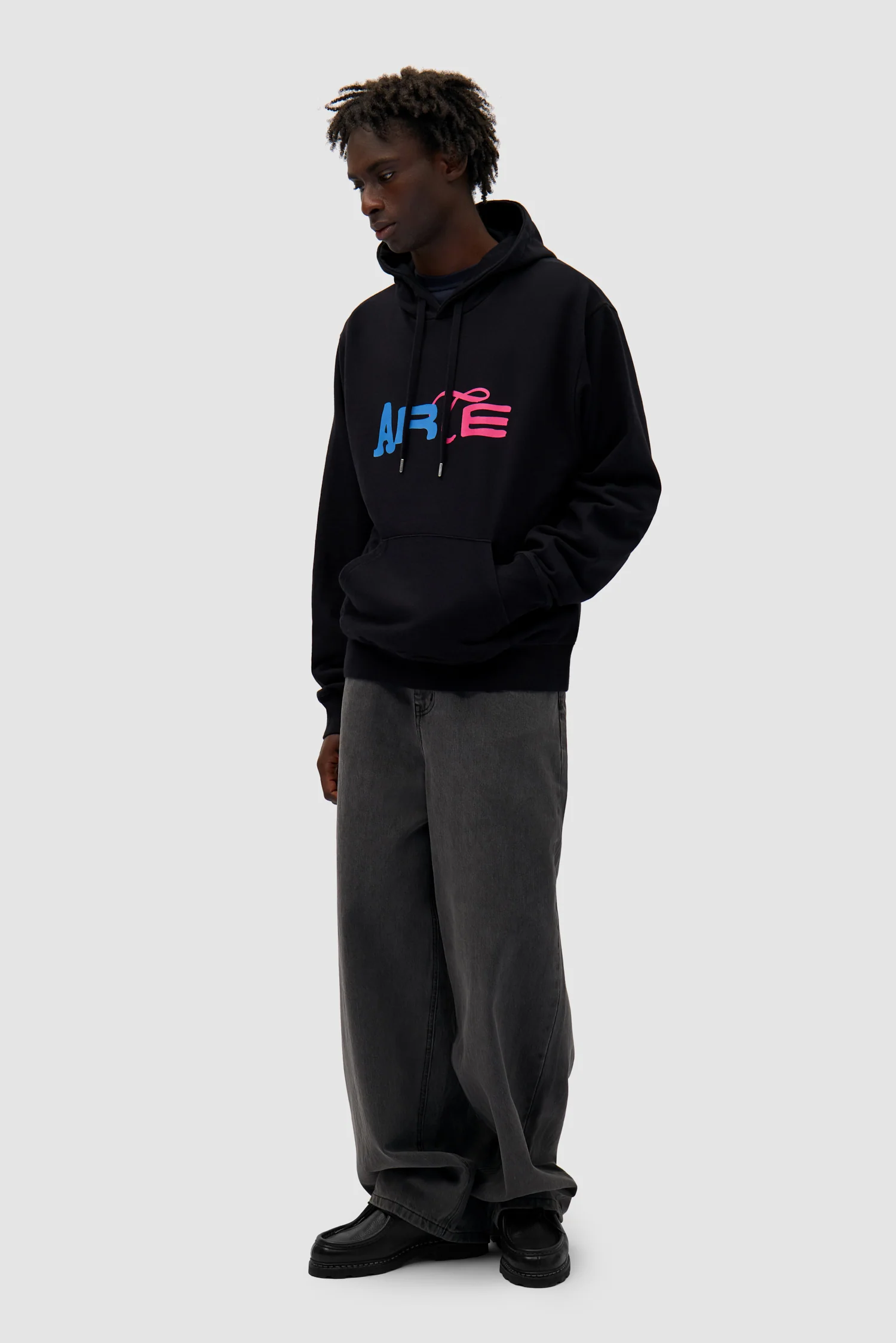 Duo Logo Hoodie - Black - Image 6