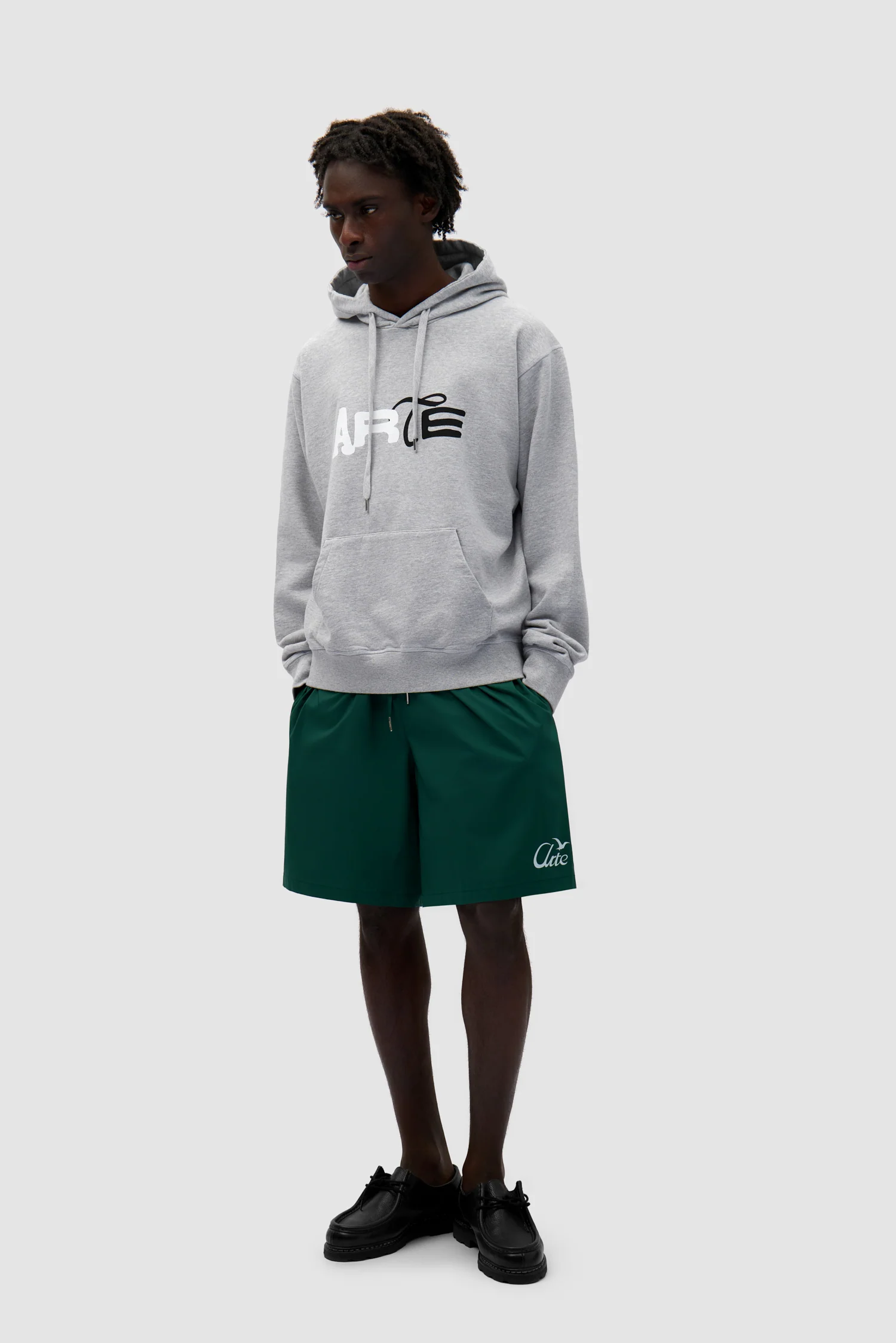 Duo Logo Hoodie - Grey - Image 5