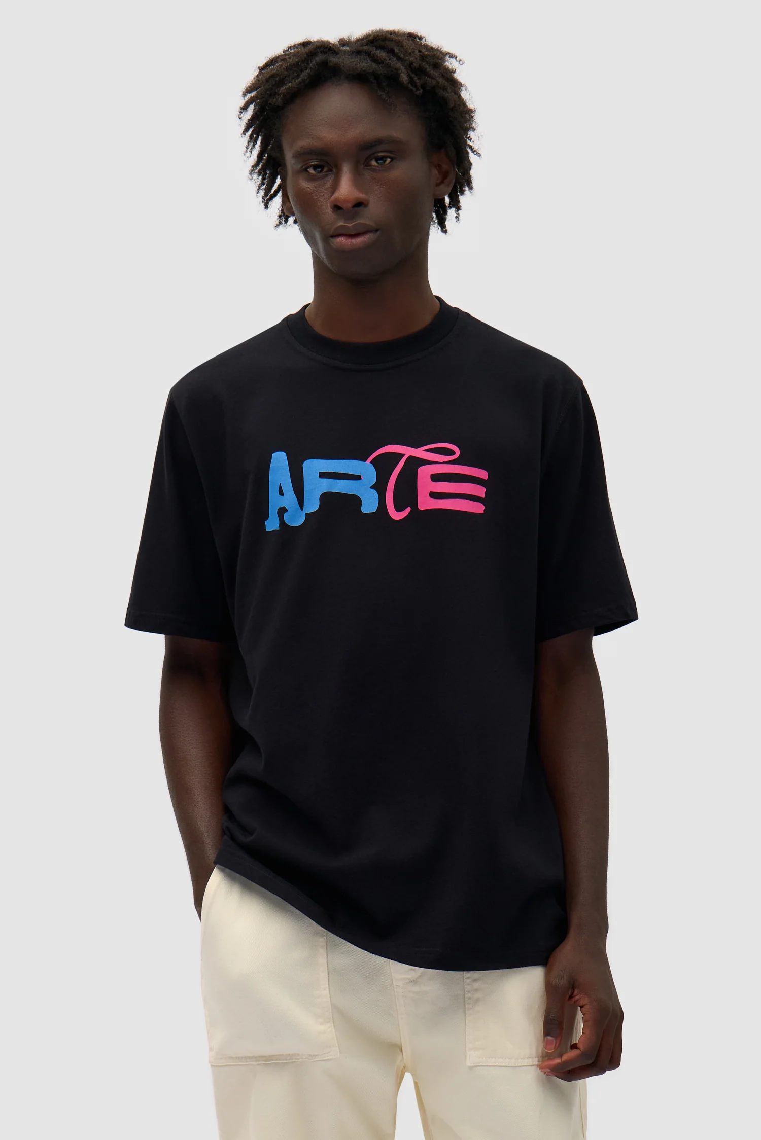 Duo Print Logo T-shirt - Black - Image 2