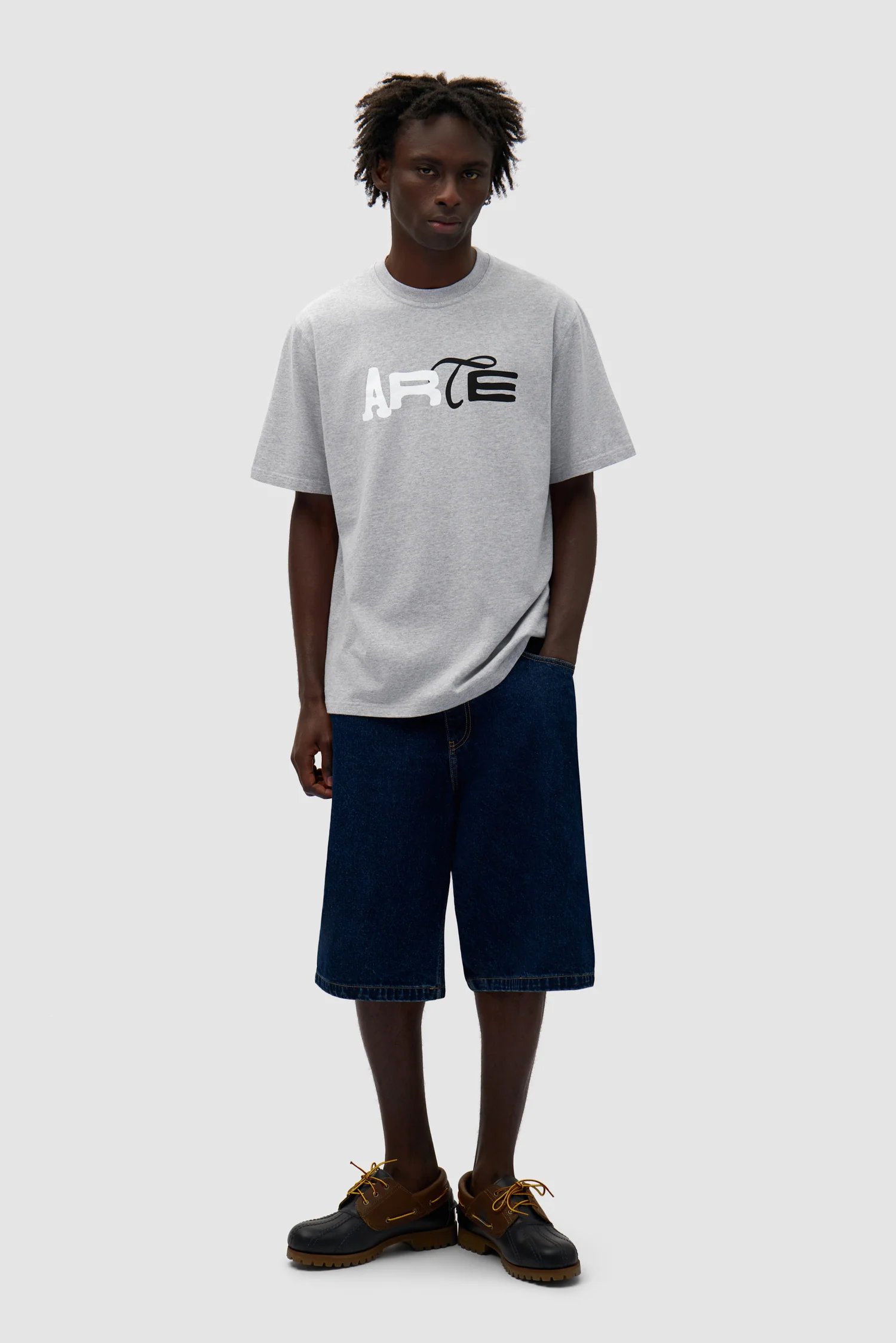 Duo Print Logo T-shirt - Grey - Image 3