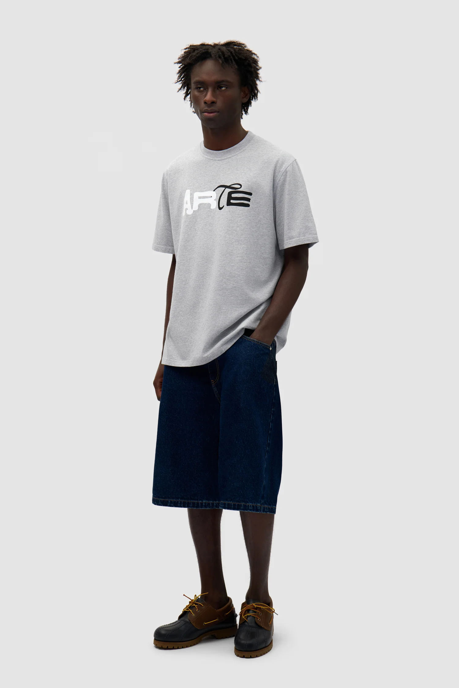Duo Print Logo T-shirt - Grey - Image 5