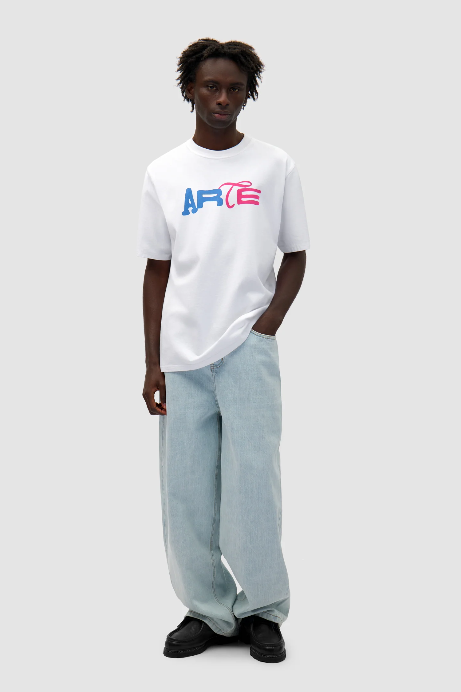 Duo Print Logo T-shirt - White - Image 4
