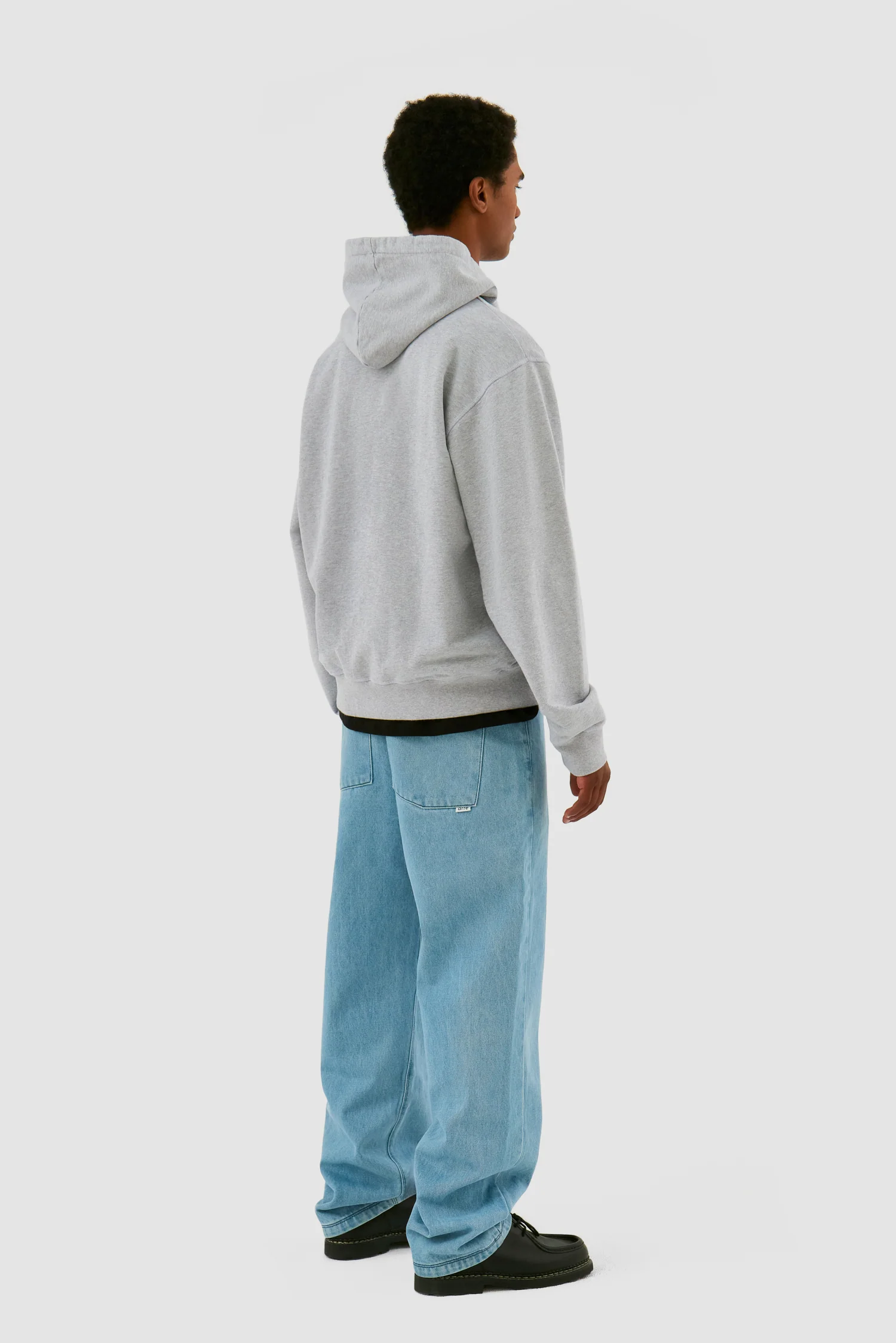 Embroidery Zip Hoodie - Grey - Image 6