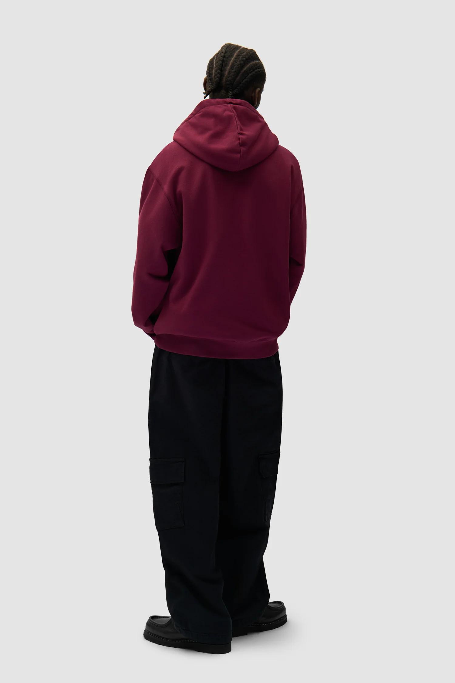 Eye Front Zip Hoodie - Bordeaux - Image 6