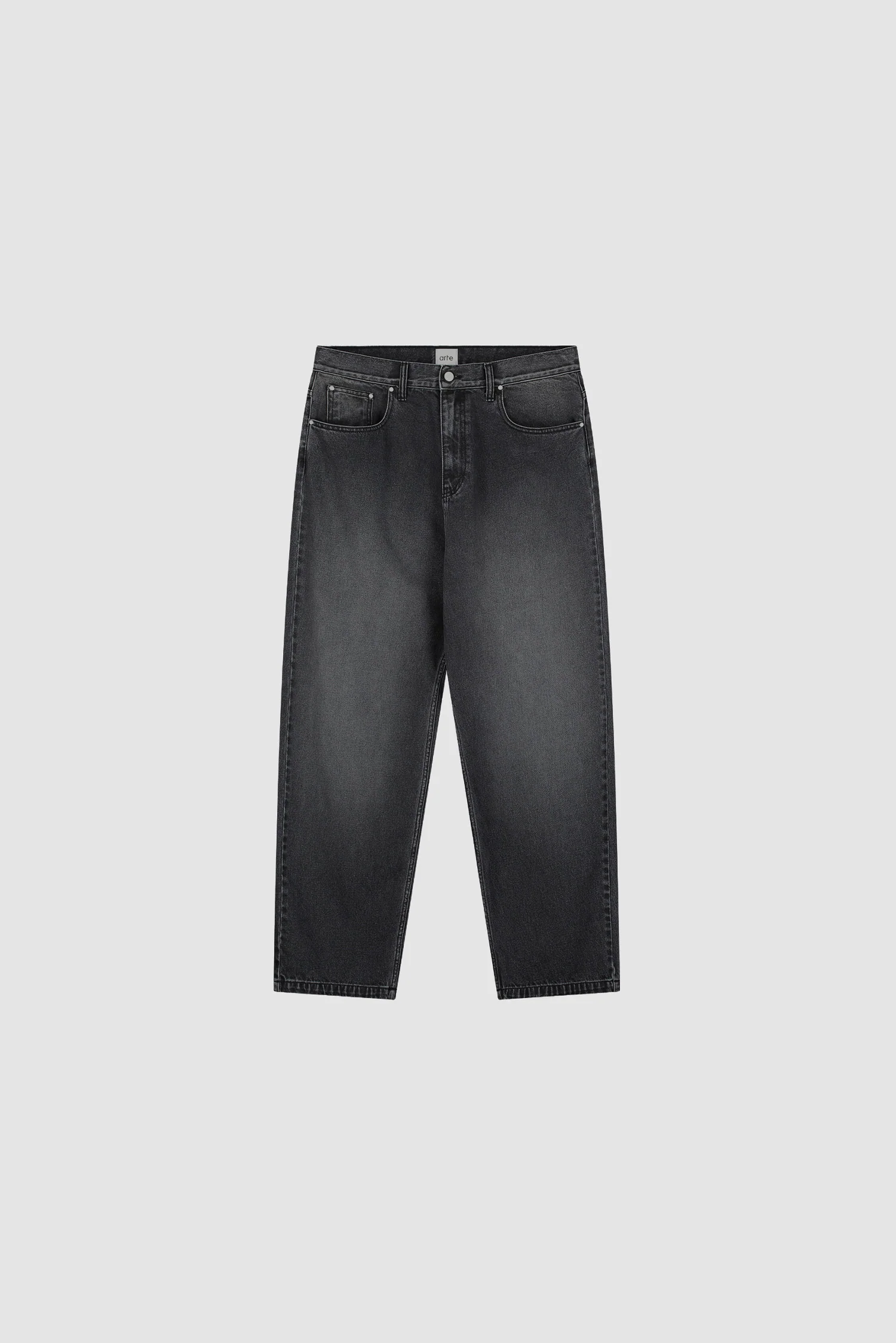 Fade Wash Baggy Pants - Black - Image 10