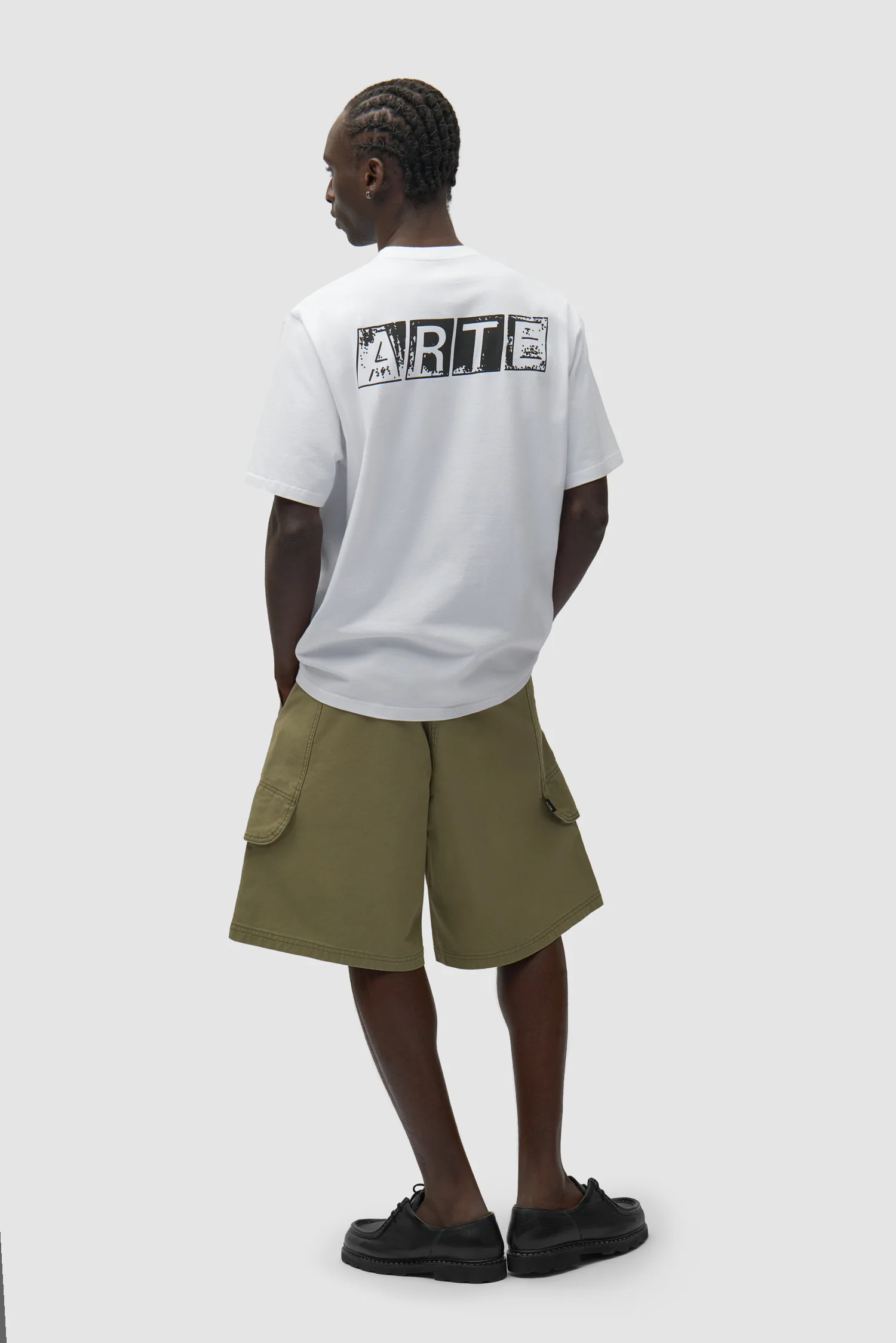 Faded Back Print T-shirt - White - Image 4