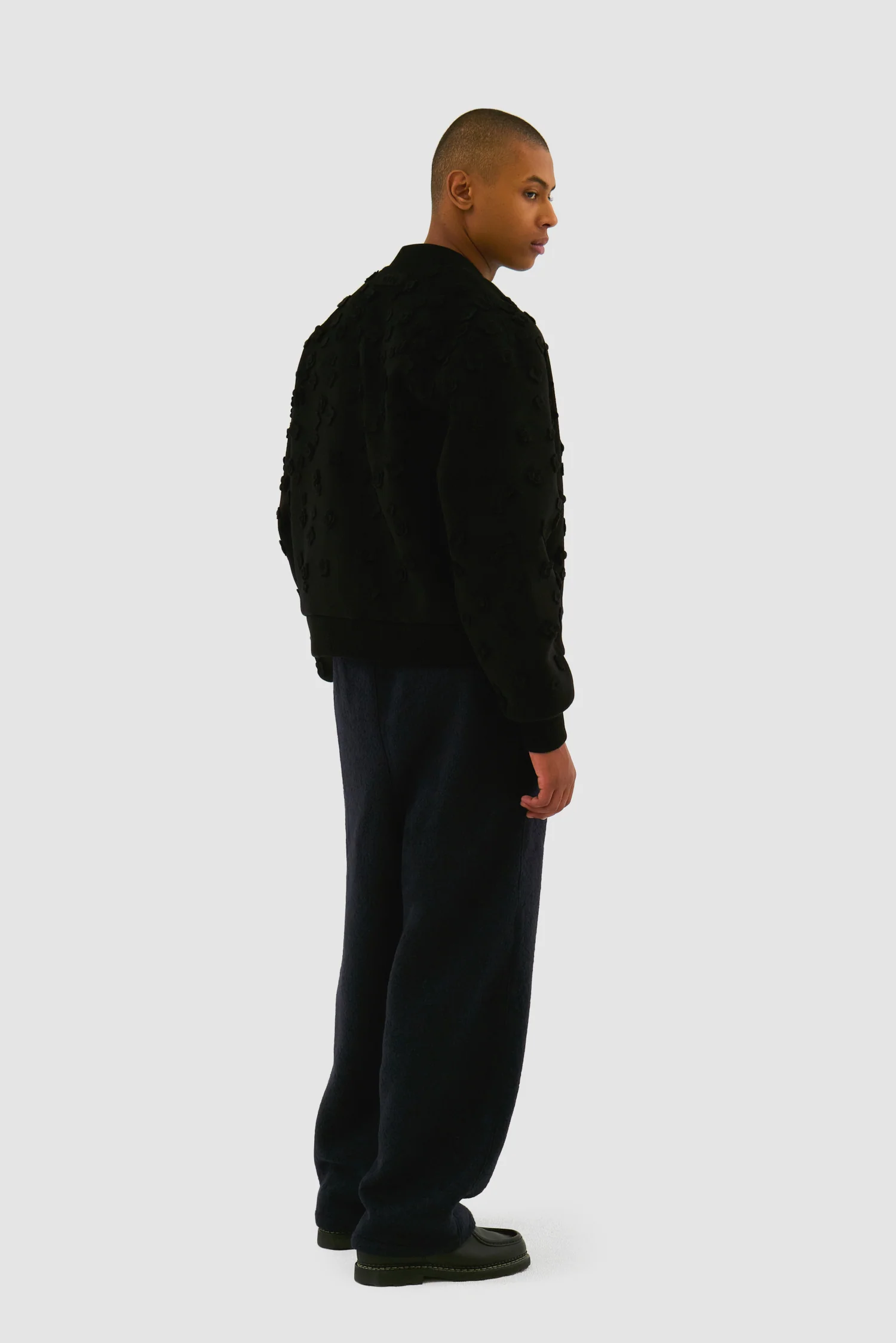 Flower Bomber Jacket - Black - Image 6