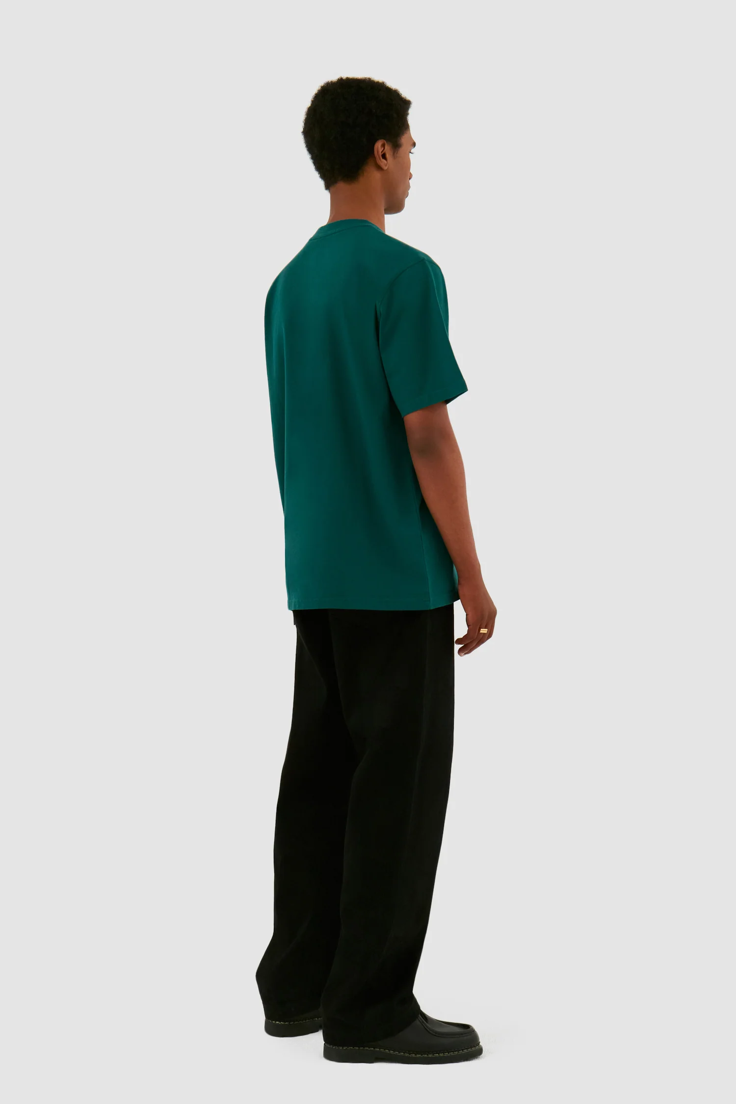 Flower Embroidery T-shirt - Green - Image 6