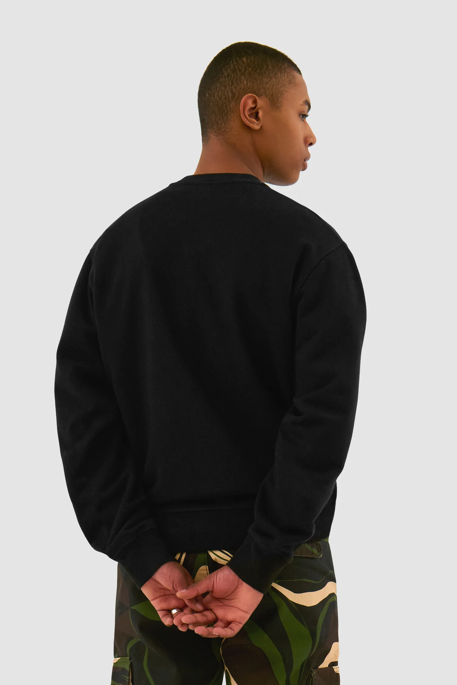 Flower Logo Crewneck - Black - Image 5