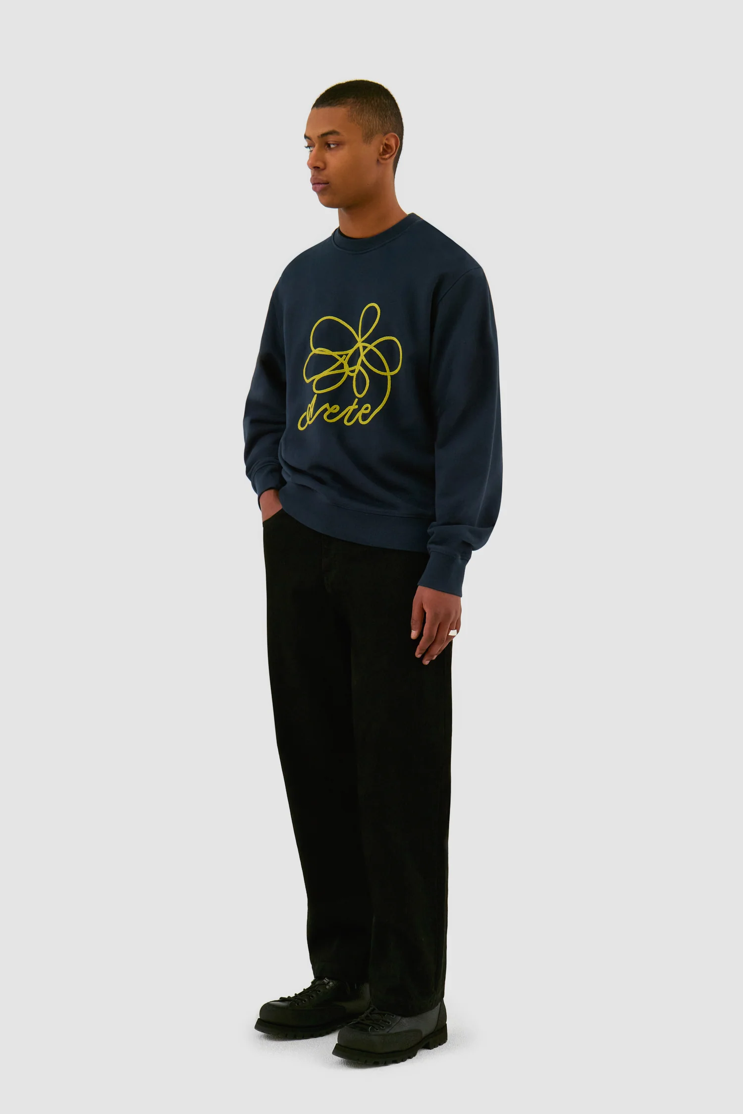 Flower Logo Crewneck - Navy - Image 5