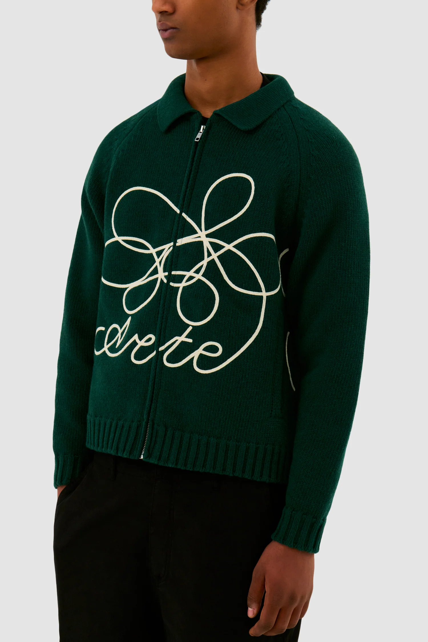 Flower Logo Knit - Green - Image 7