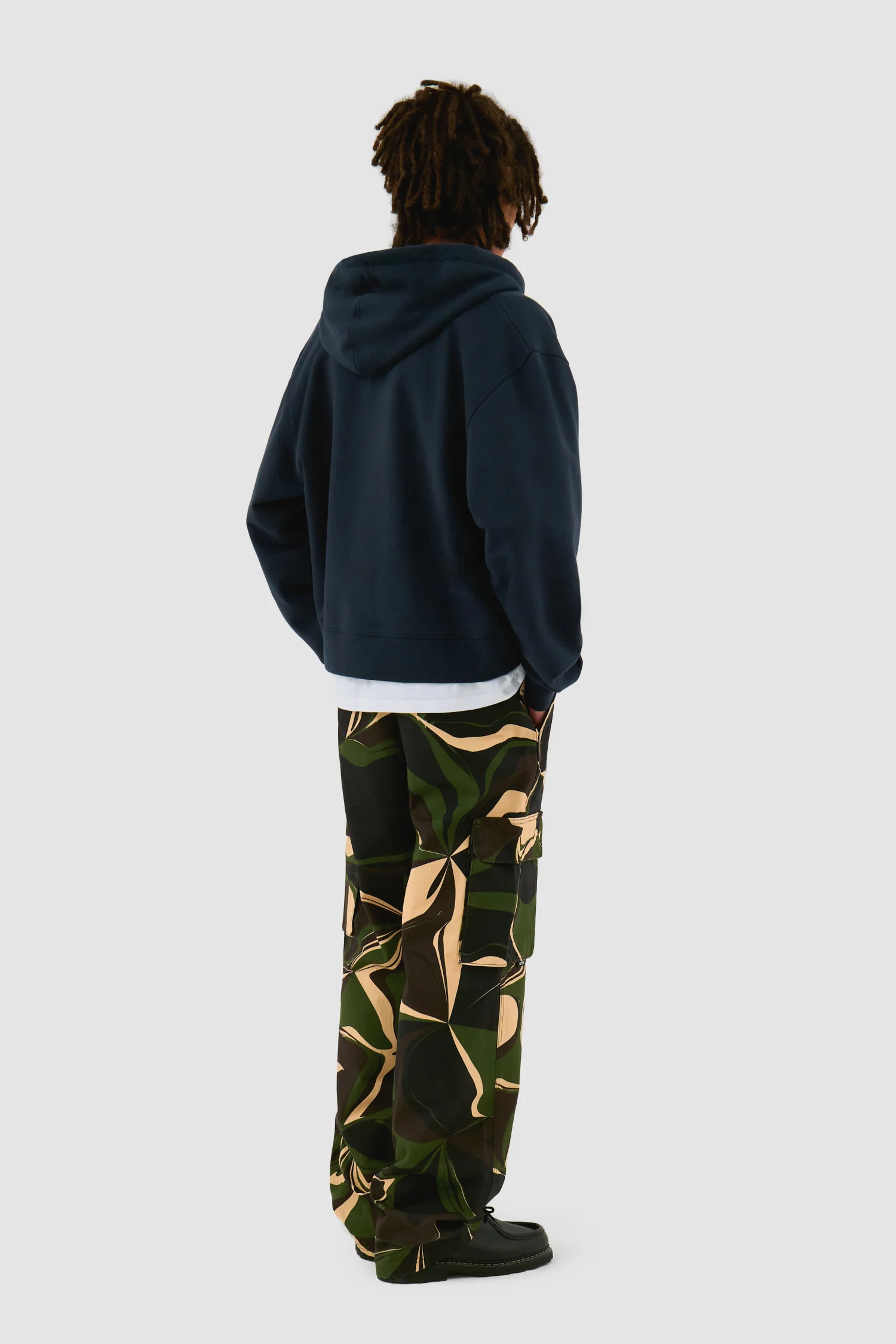 Flower Logo Zip Hoodie - Navy - Image 6