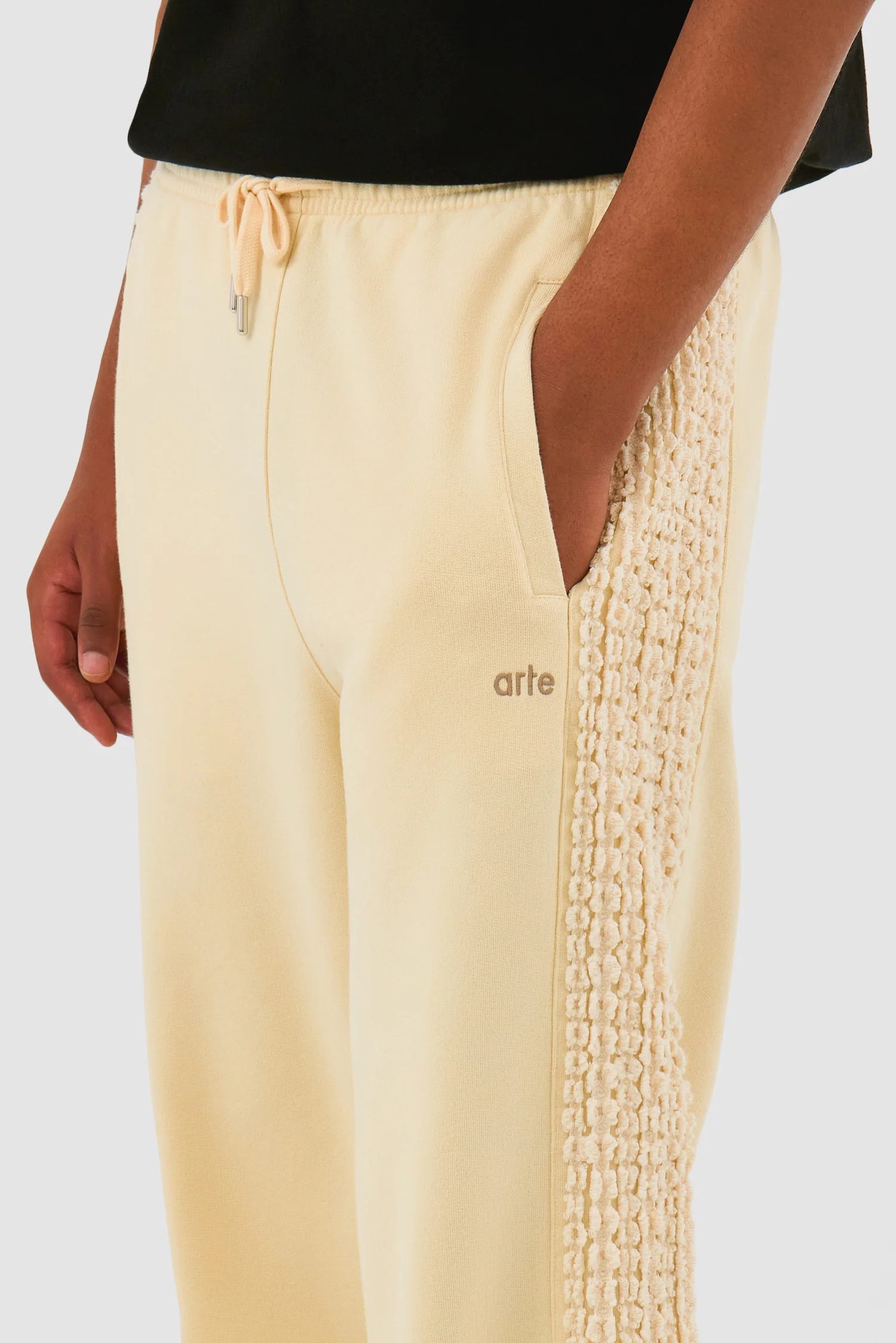Flower Tape Pants - Cream - Image 8