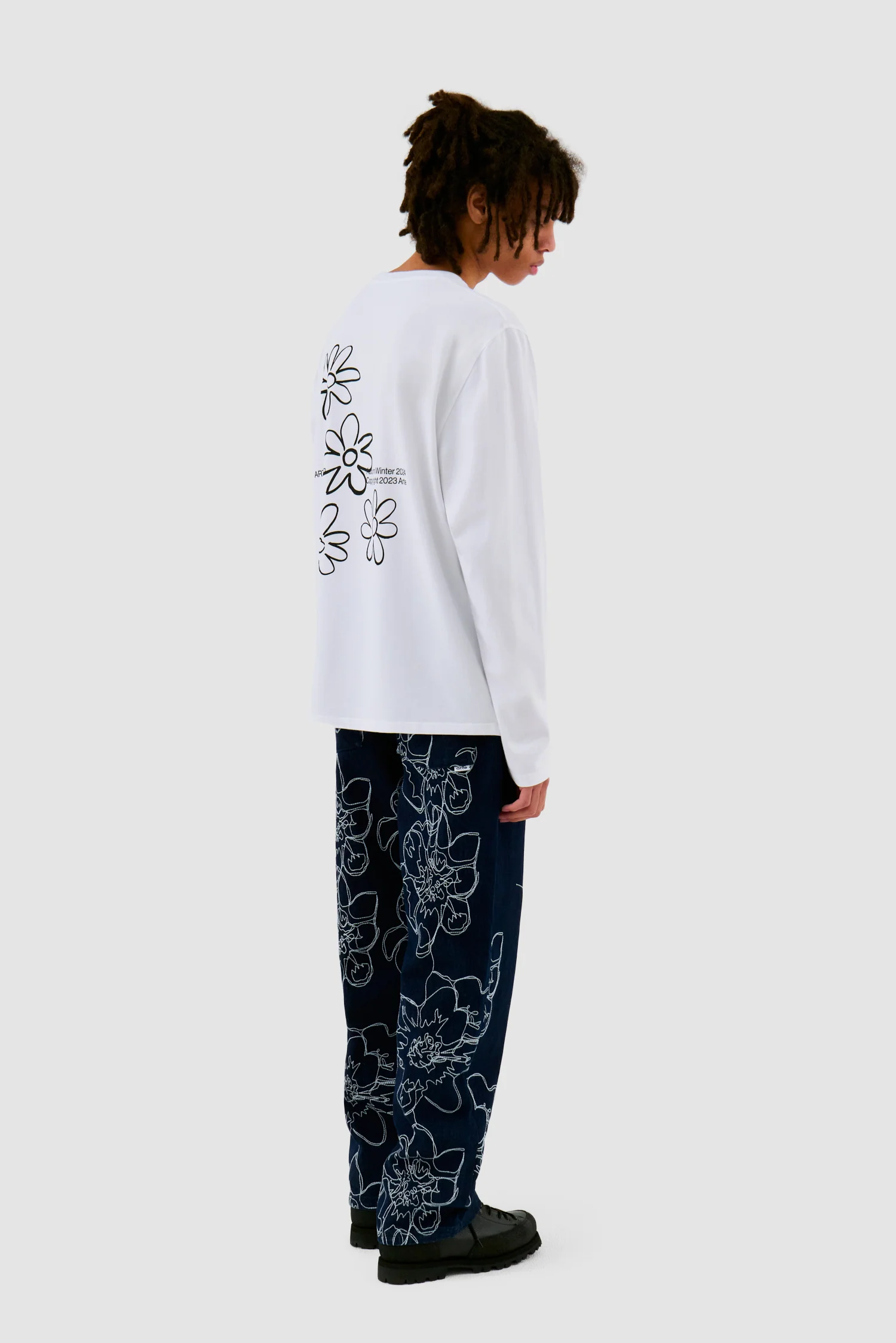 Flowers Longsleeve - White - Image 5