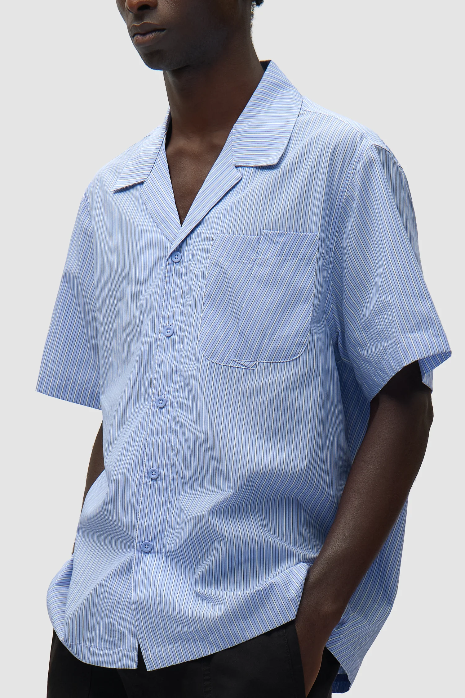 Fold Pocket Shirt - Striped - Image 7