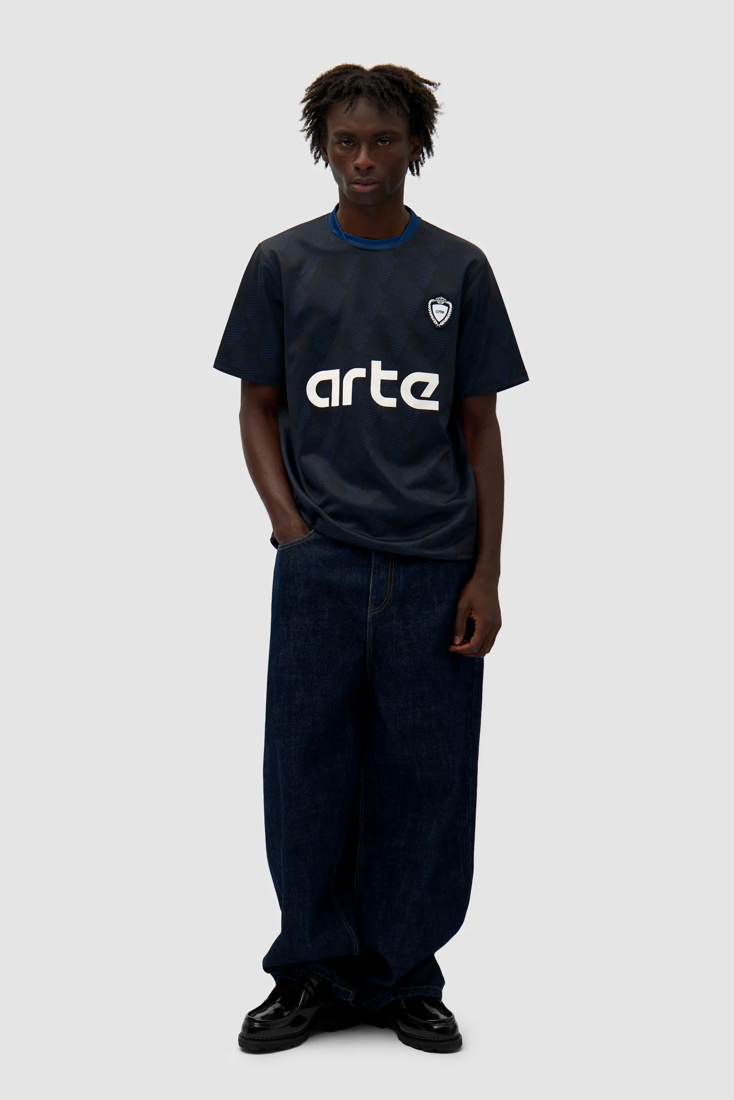 Footbal Shirt - Navy - Image 4