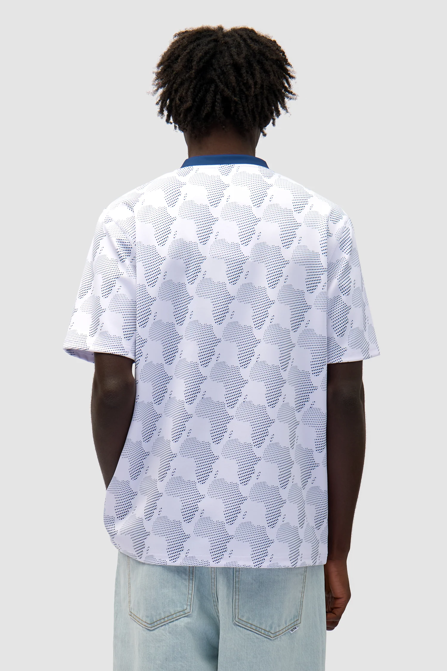 Footbal Shirt - White/Navy - Image 3