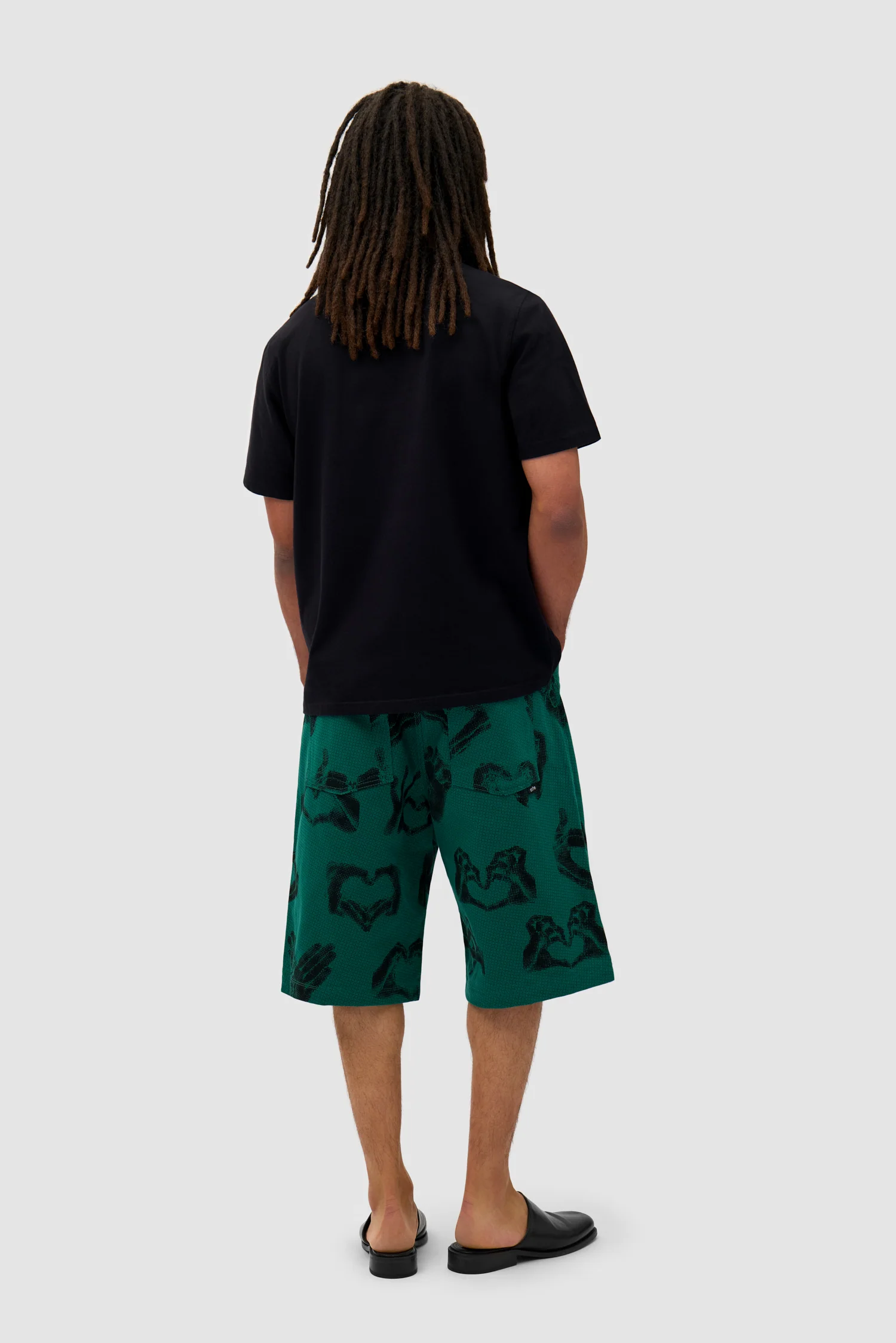 Hand Heart Shorts - Green - Image 7