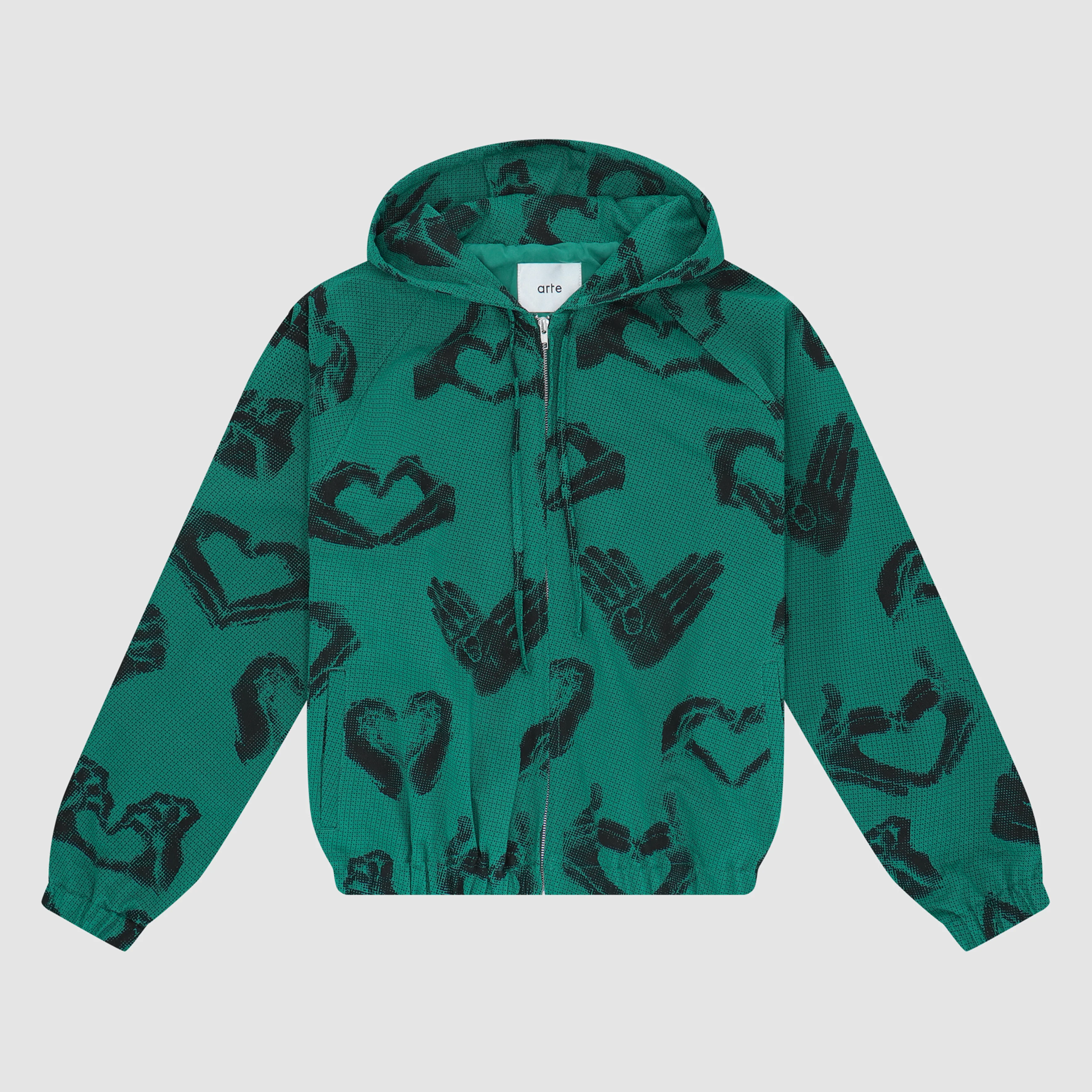 Hands Print Jacket - Green