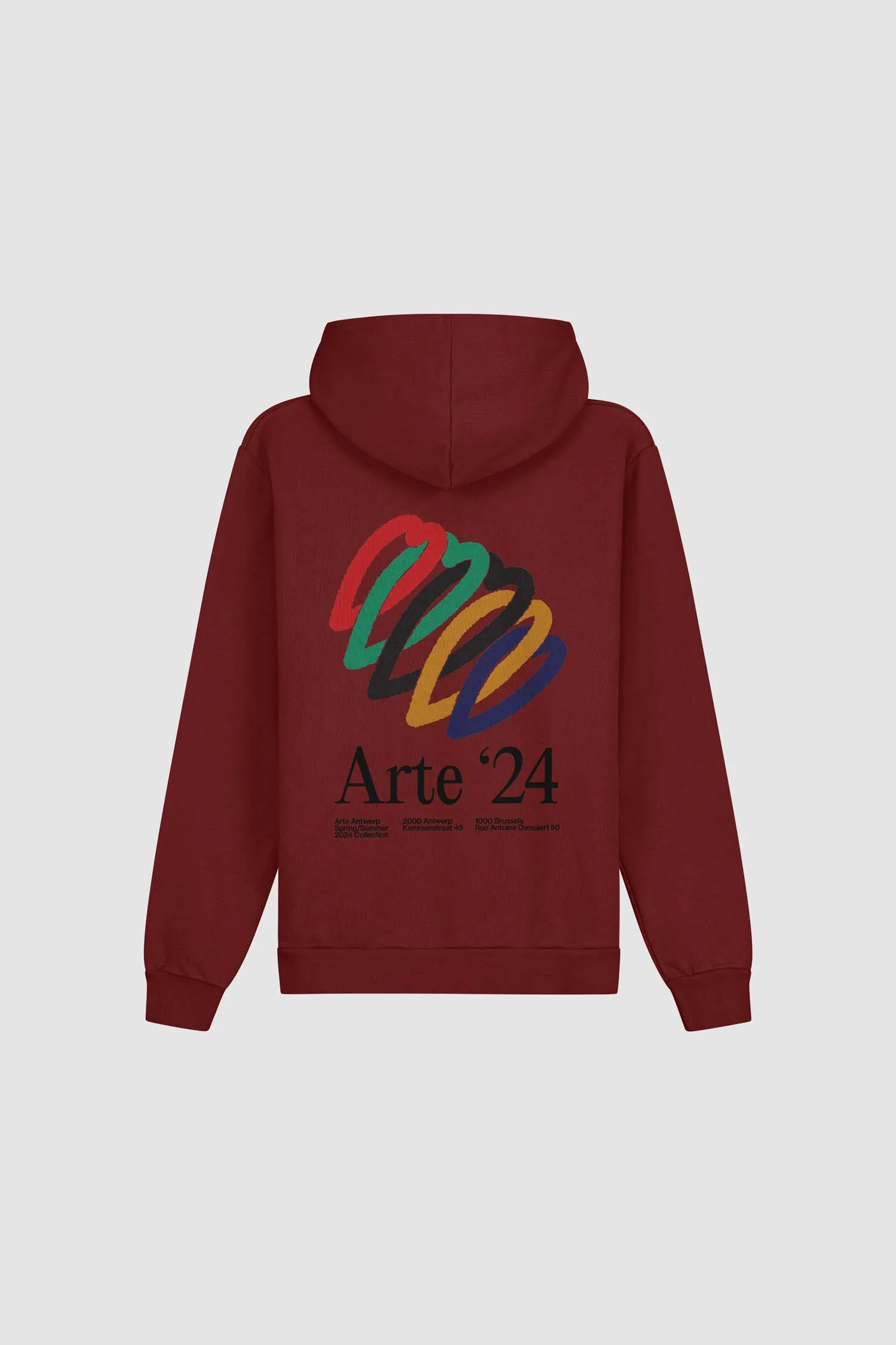 Hank Back Hearts Hoodie - Bordeaux - Image 8
