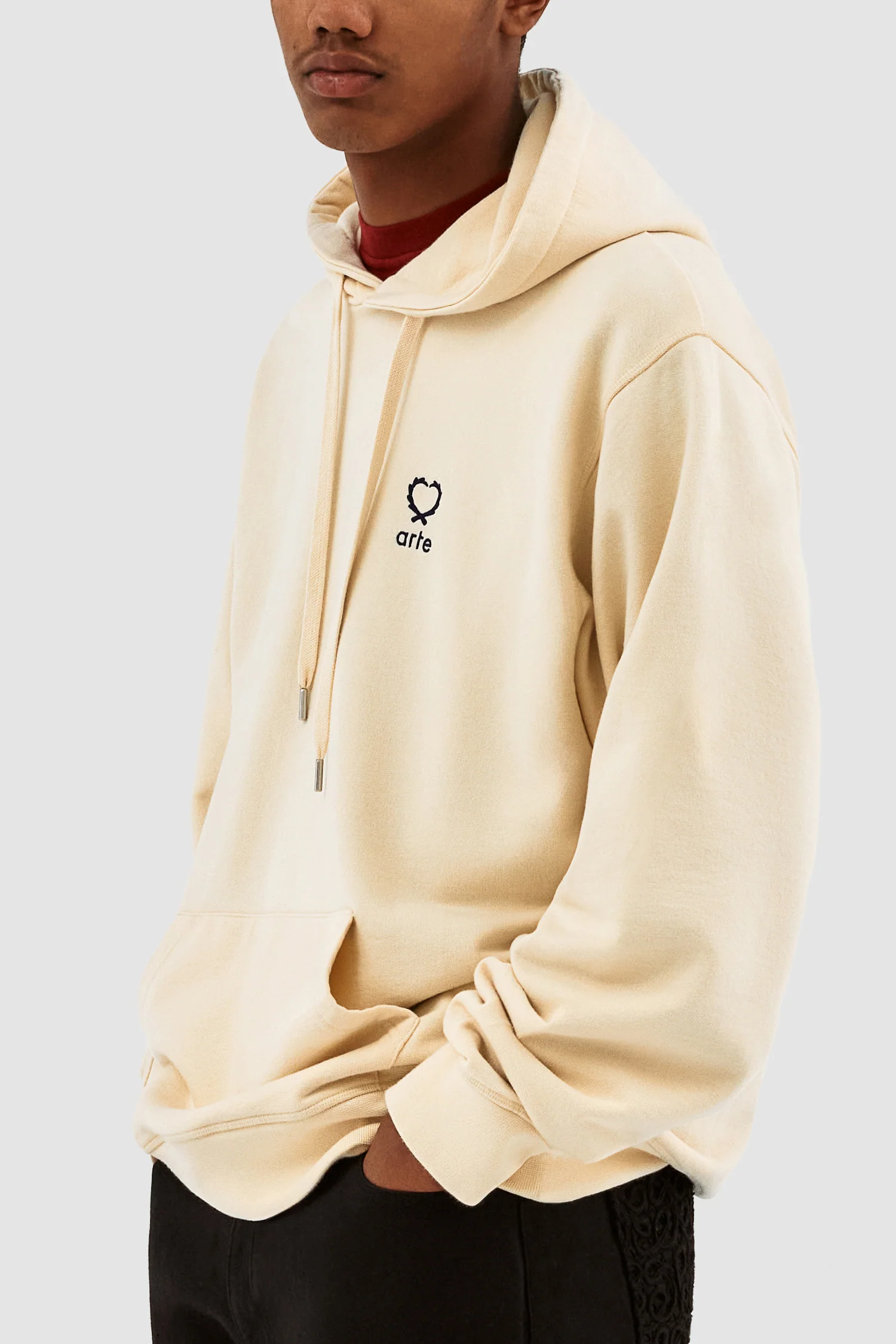 Hank Small Heart Hoodie - Cream - Image 7