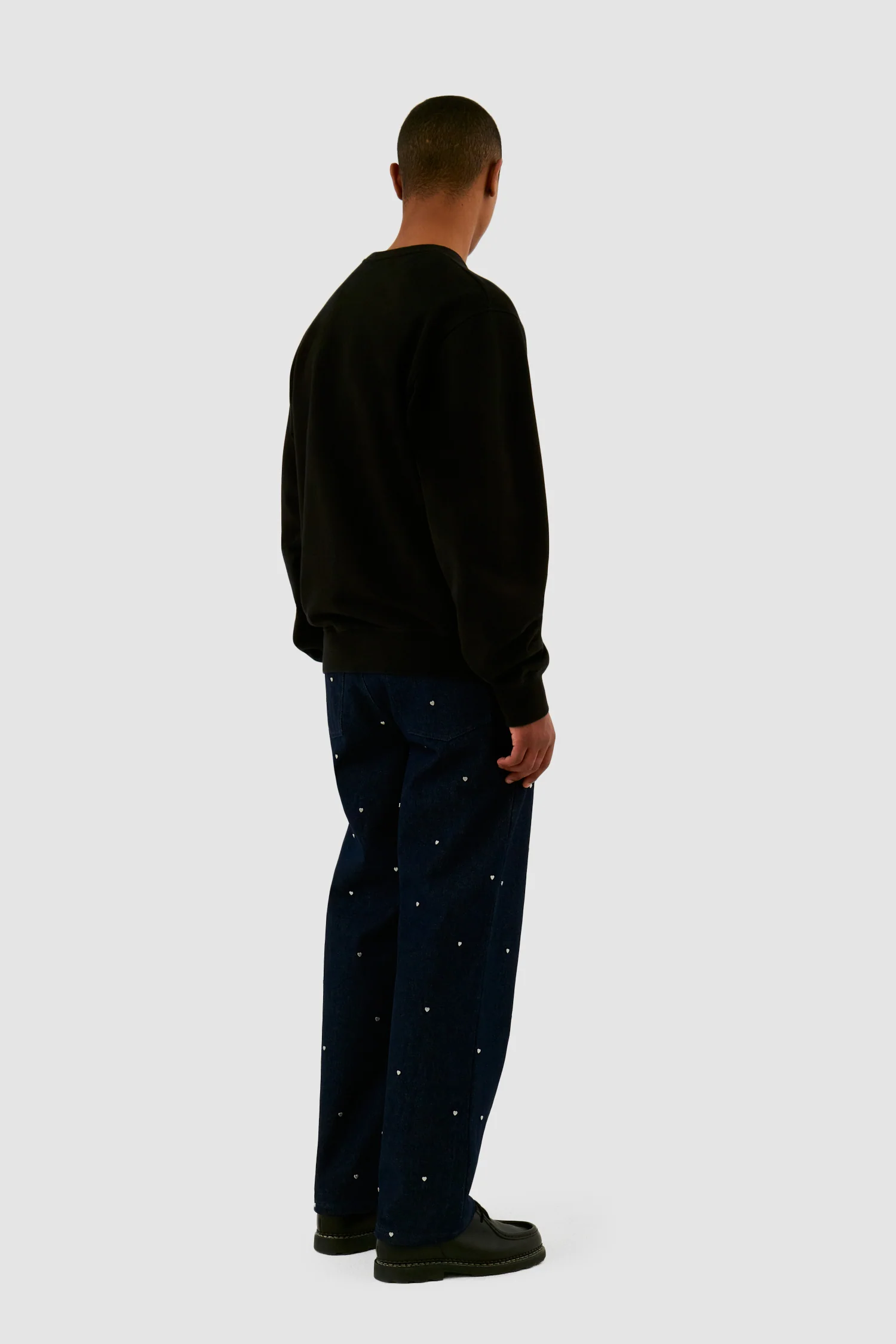 Heart Flower Crewneck - Black - Image 6