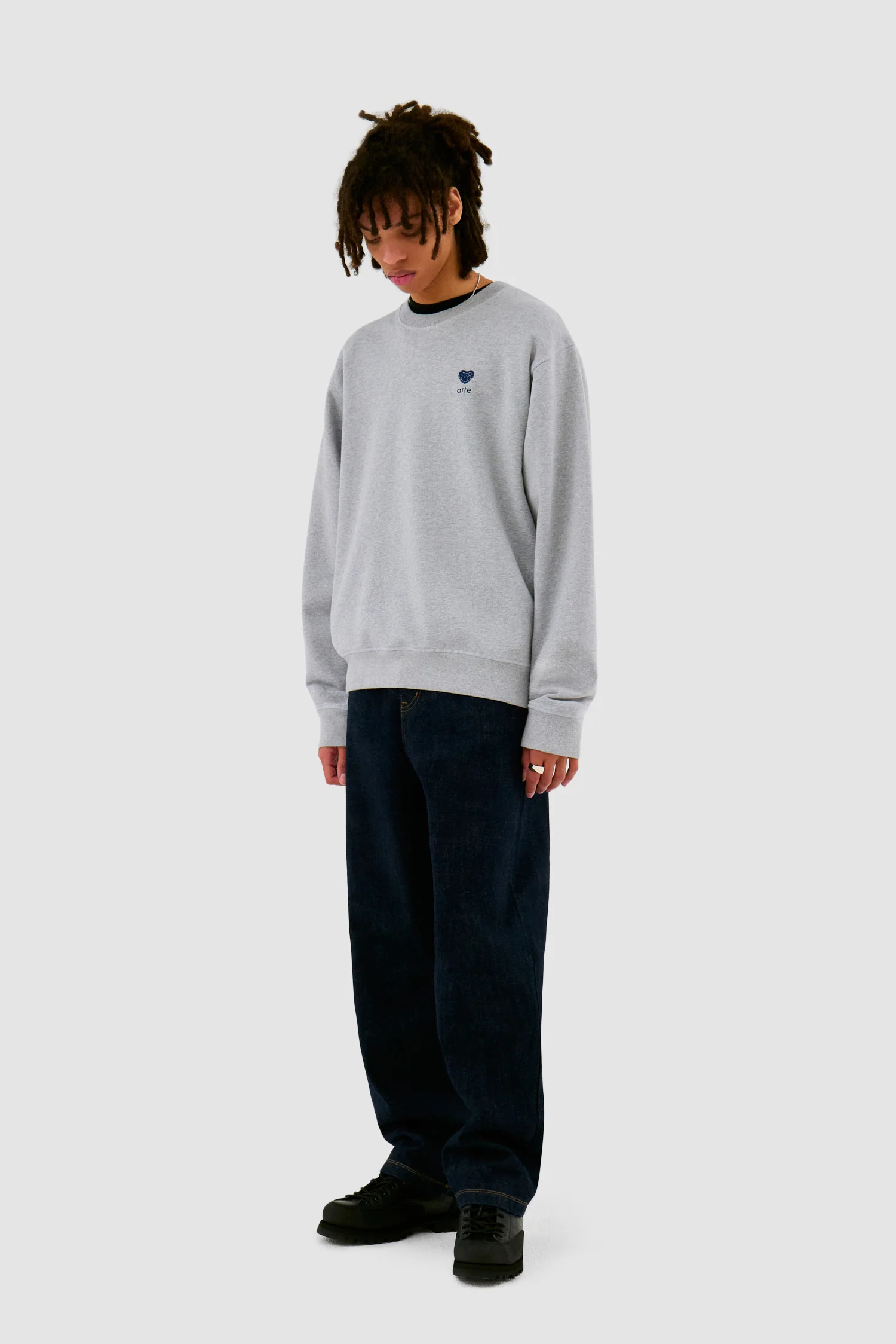 Heart Flower Crewneck - Grey - Image 5