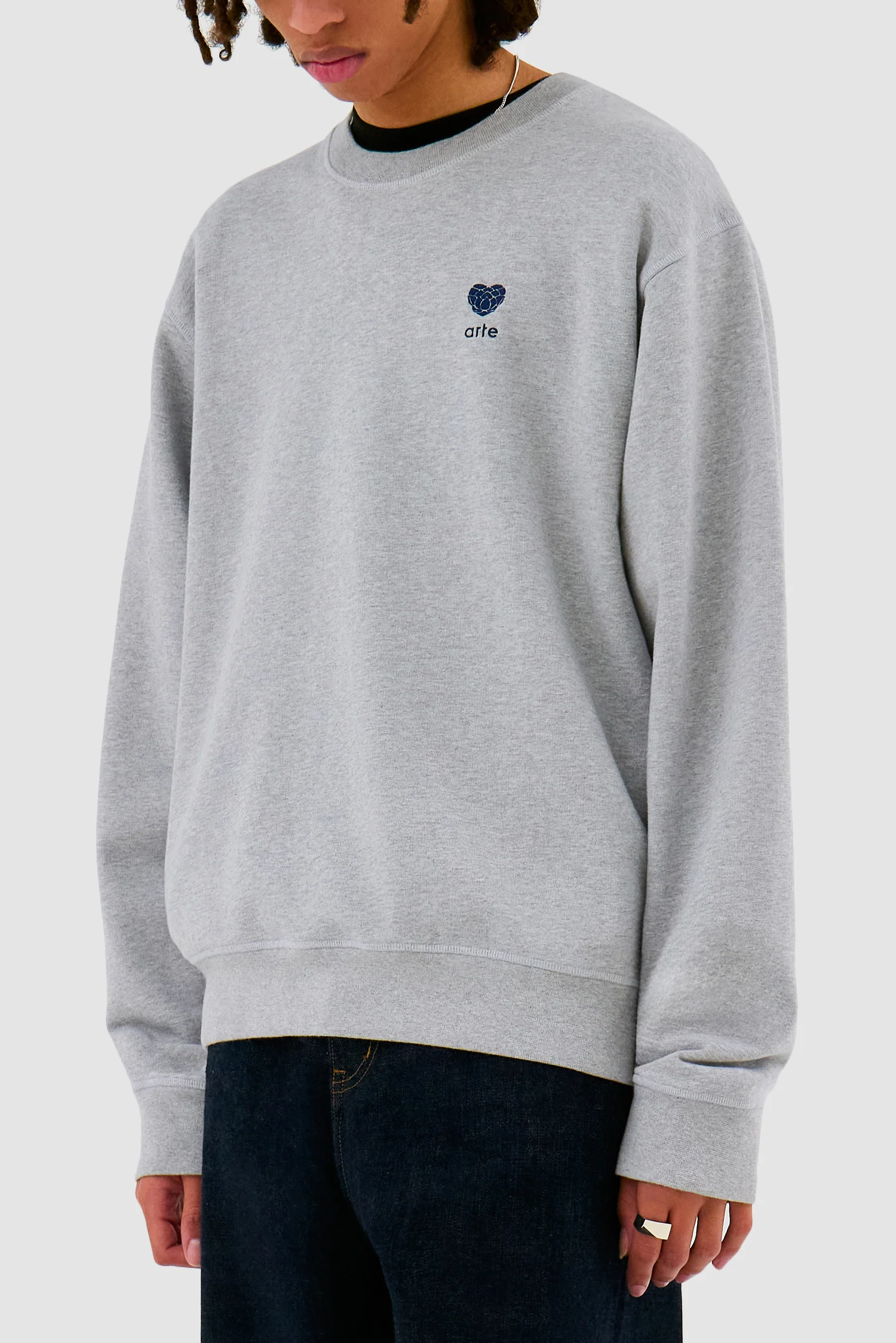 Heart Flower Crewneck - Grey - Image 7