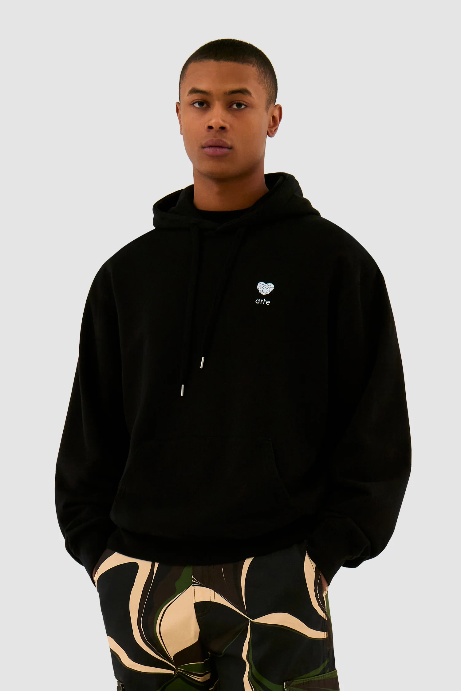 Heart Flower Hoodie - Black - Image 2