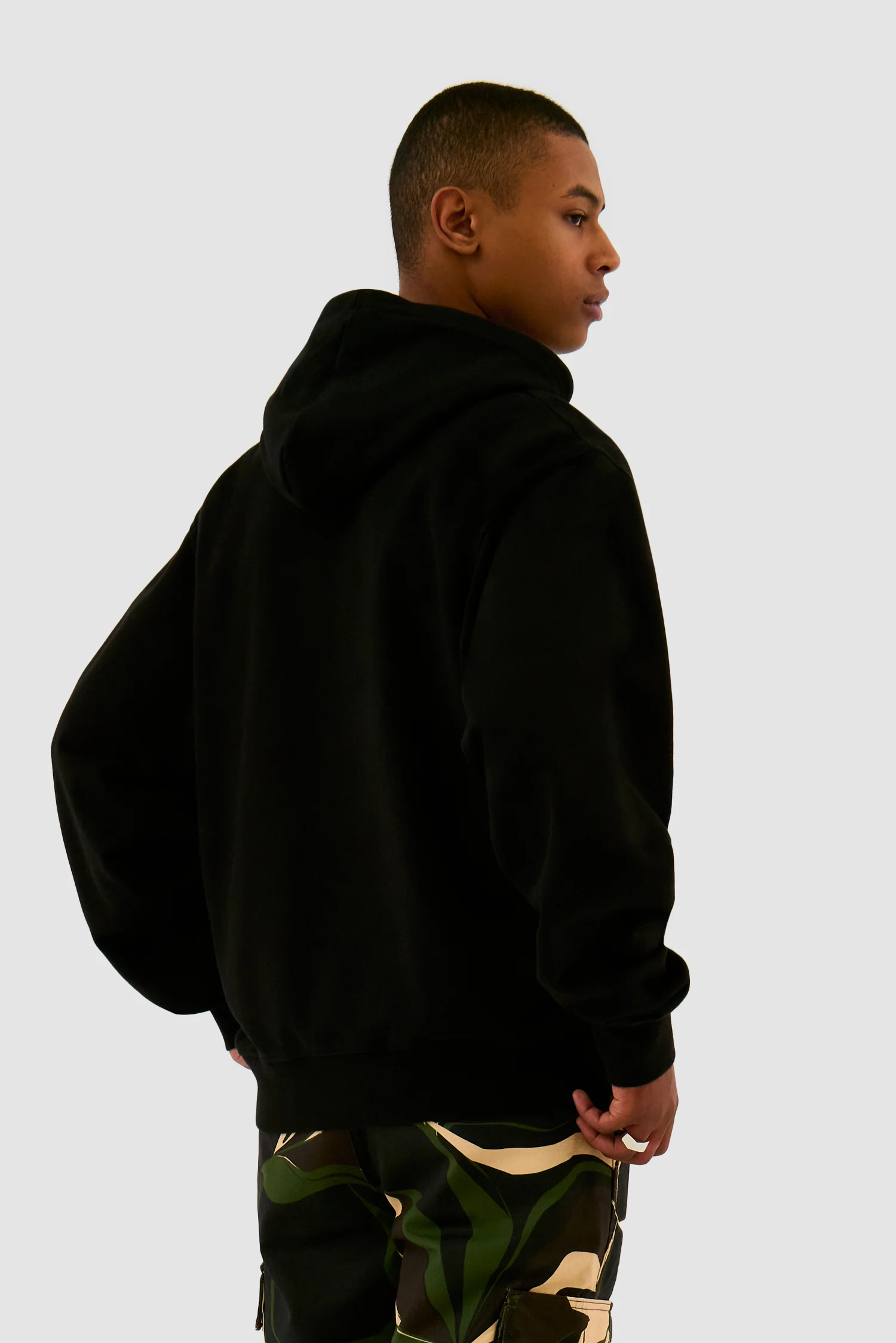 Heart Flower Hoodie - Black - Image 3