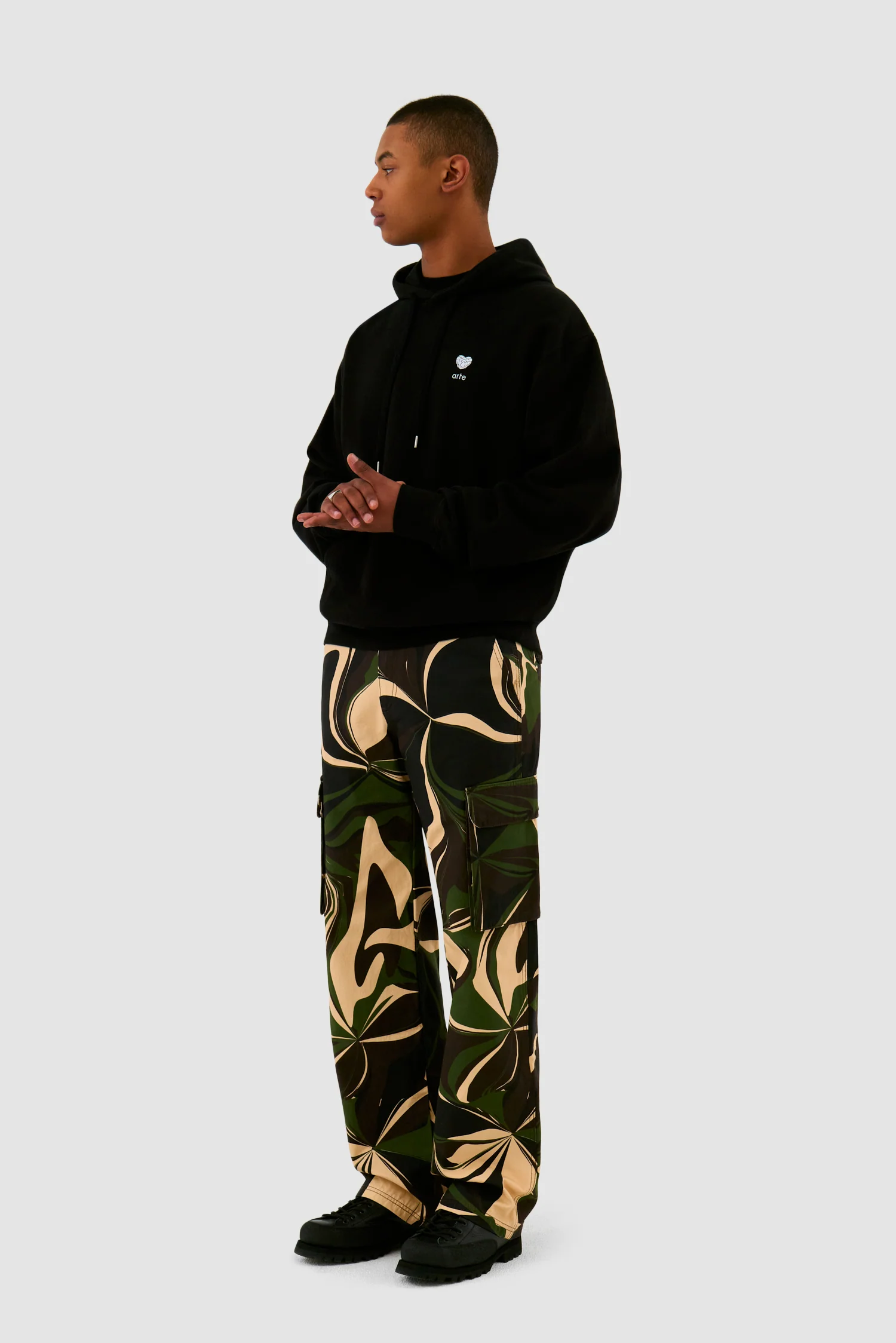 Heart Flower Hoodie - Black - Image 5