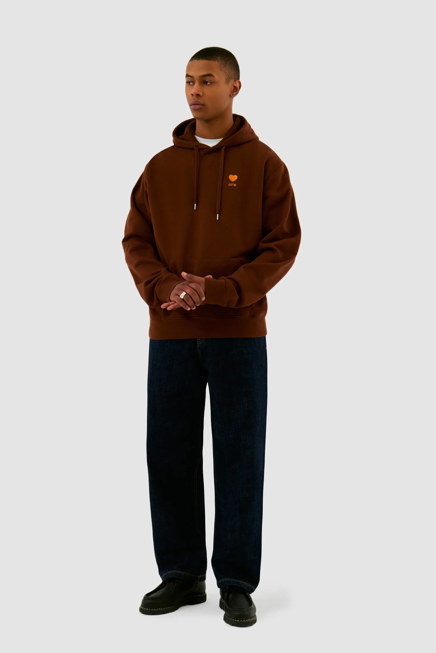 Heart Flower Hoodie - Brown - Image 4