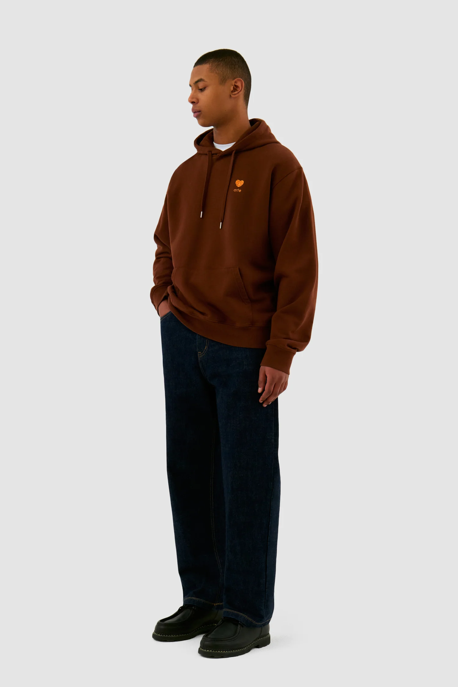 Heart Flower Hoodie - Brown - Image 5