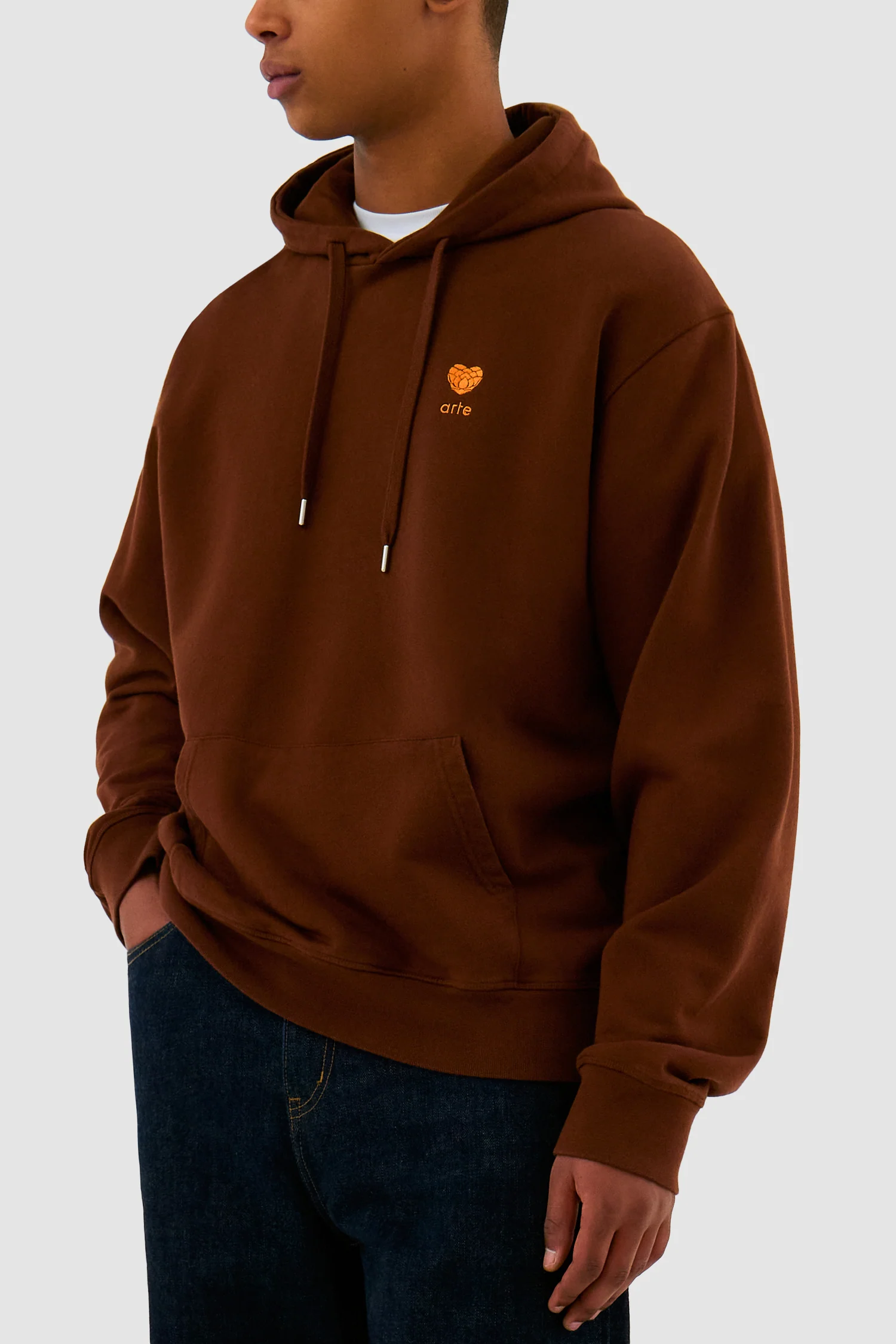 Heart Flower Hoodie - Brown - Image 7