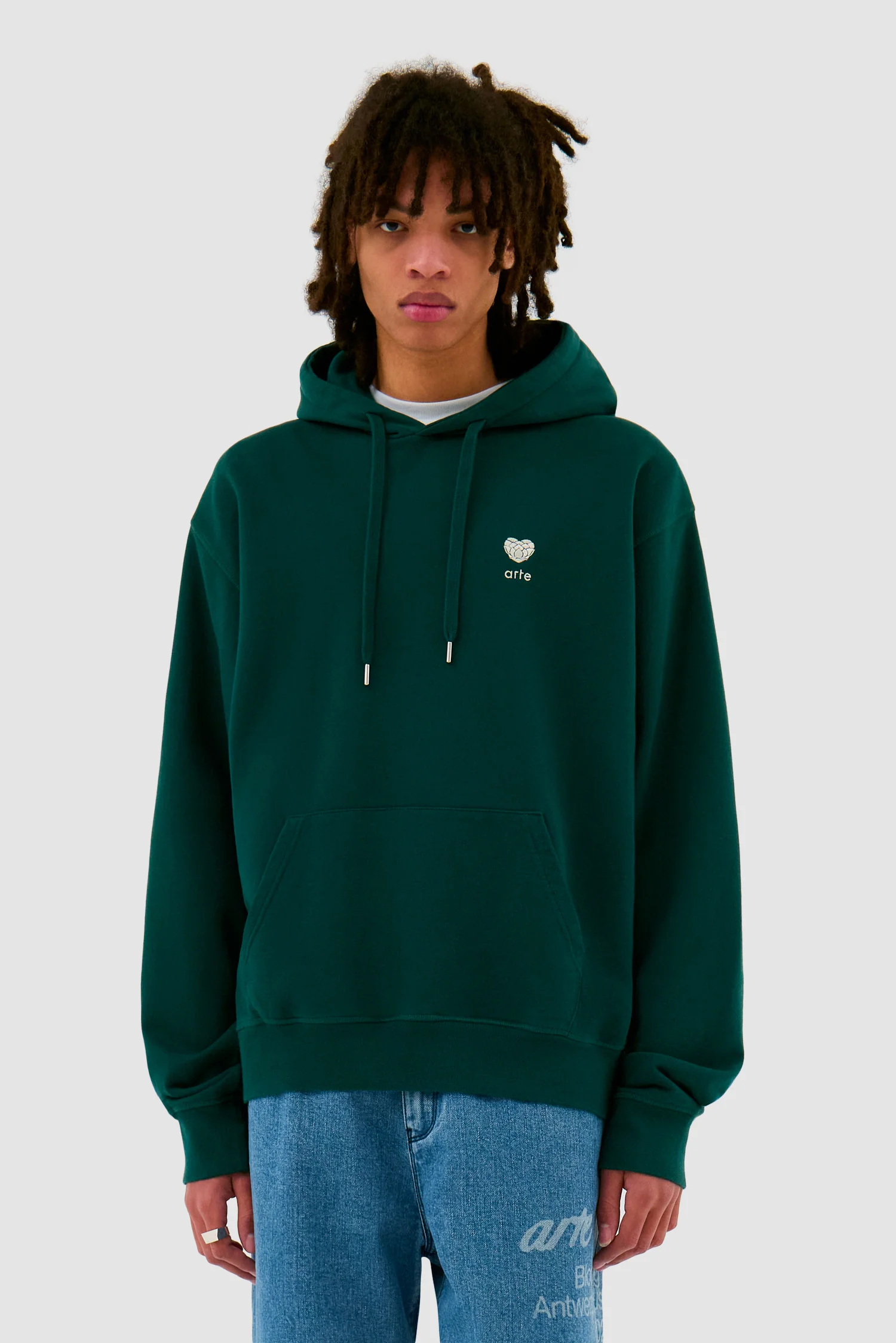 Heart Flower Hoodie - Green - Image 2