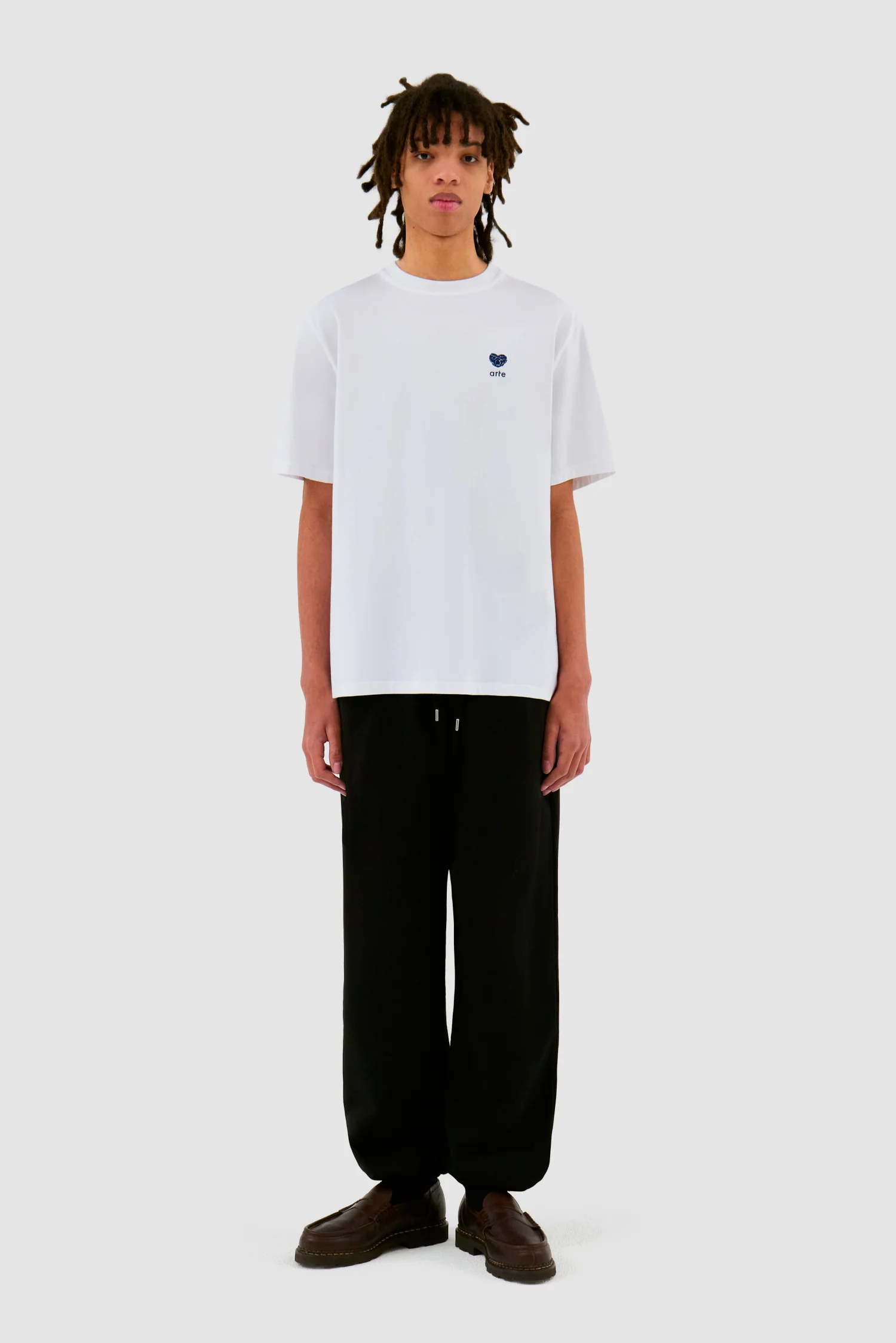 Heart Flower Sweat Pants - Black - Image 4