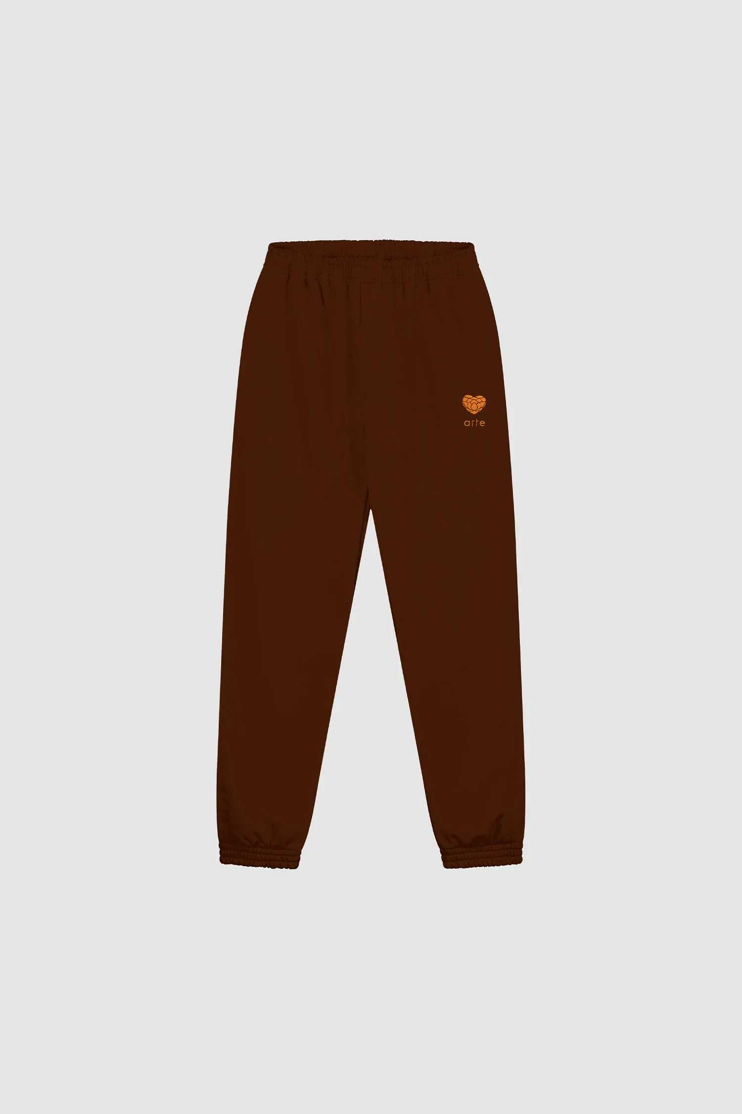 Heart Flower Sweat Pants - Brown - Image 9
