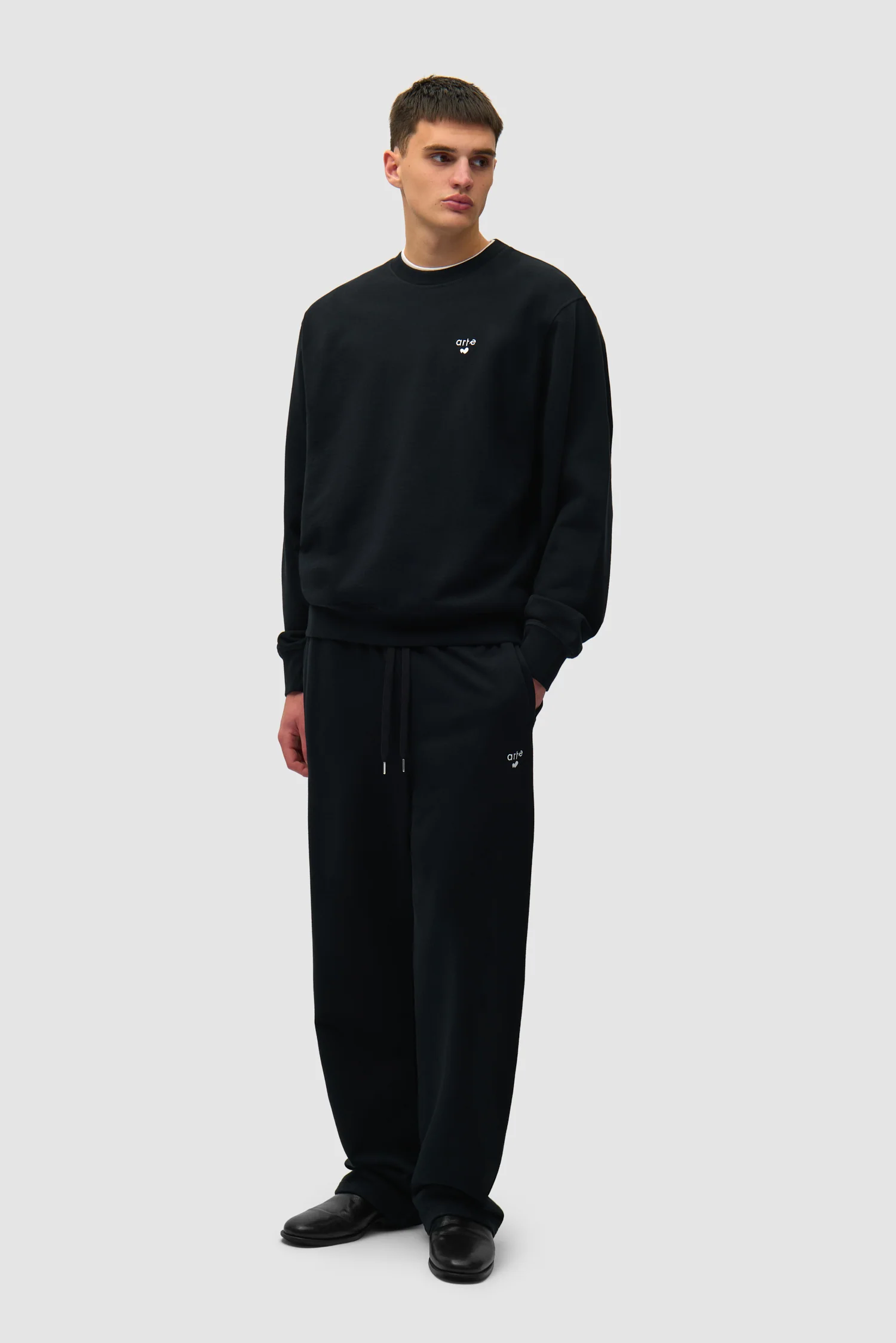 Heart Logo Crewneck - Black - Image 5