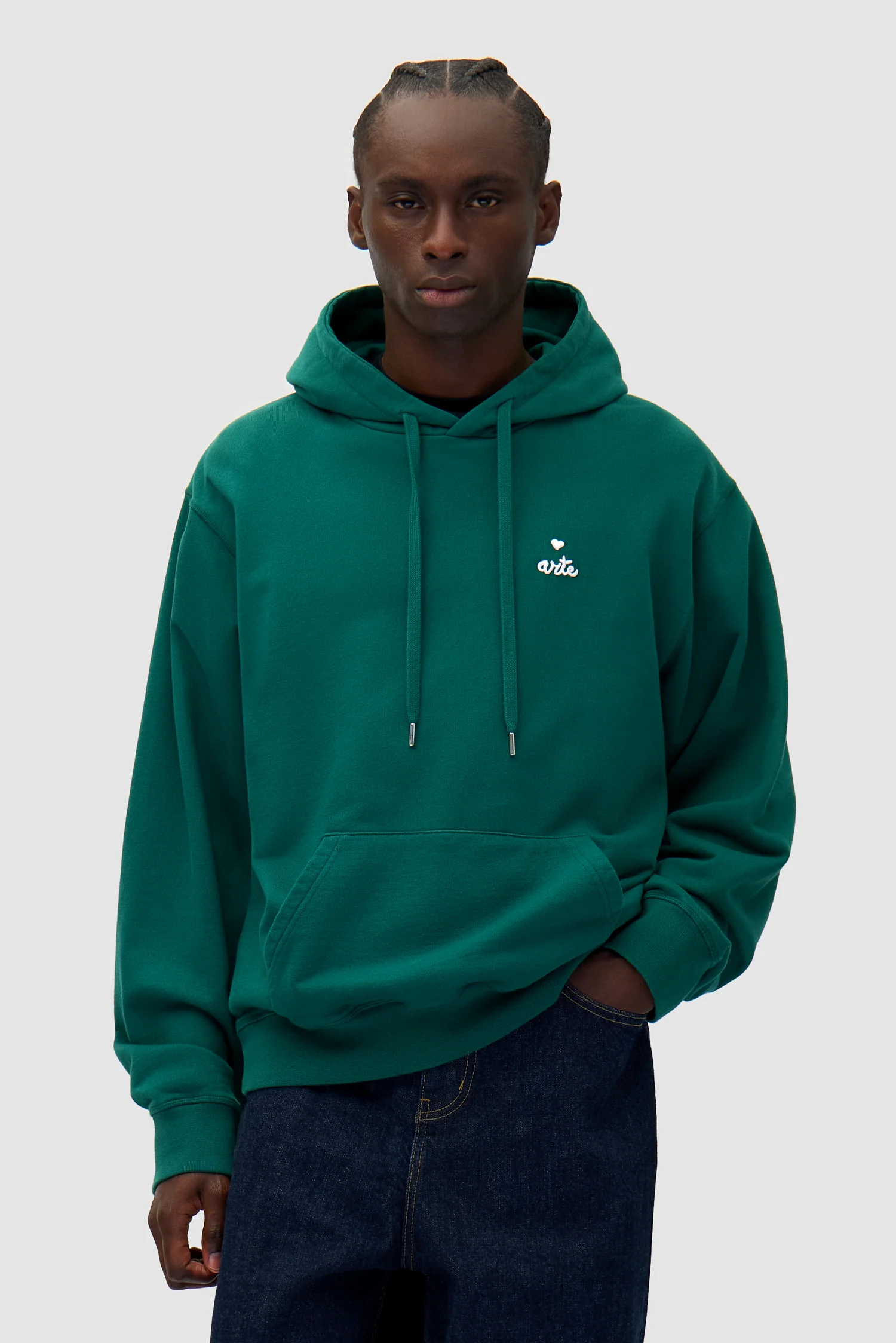 Heart Logo Hoodie - Green - Image 2