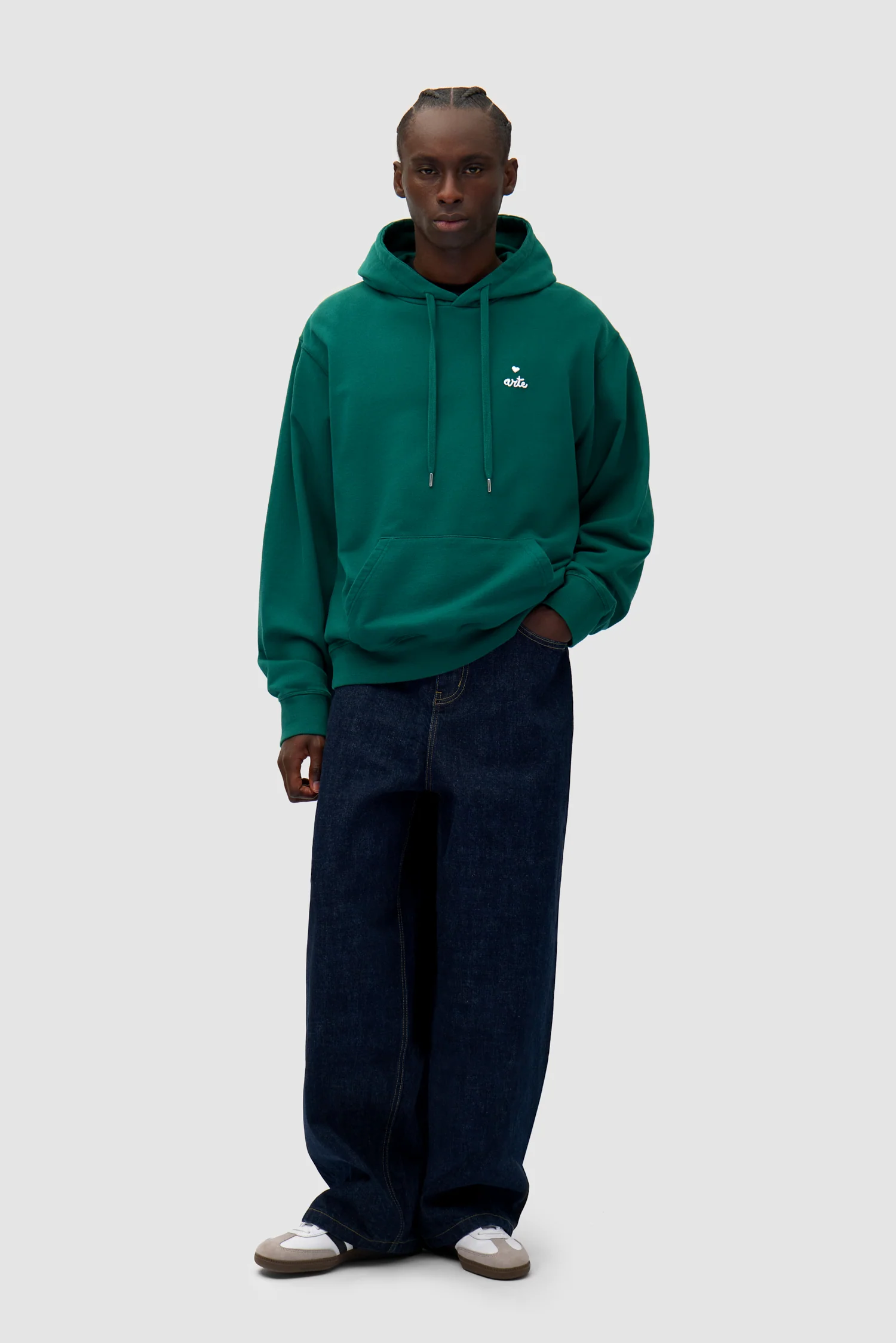 Heart Logo Hoodie - Green - Image 4
