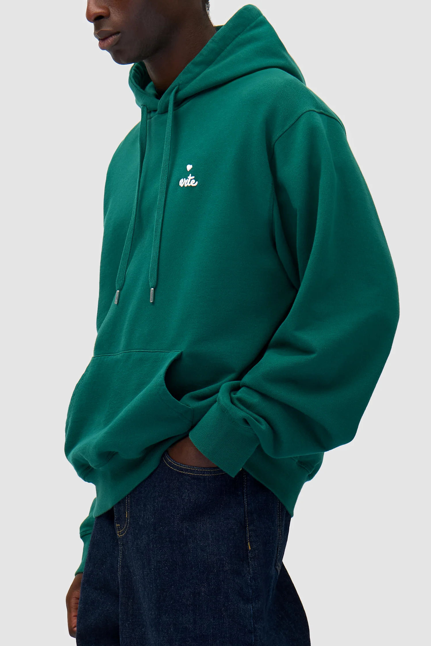 Heart Logo Hoodie - Green - Image 7