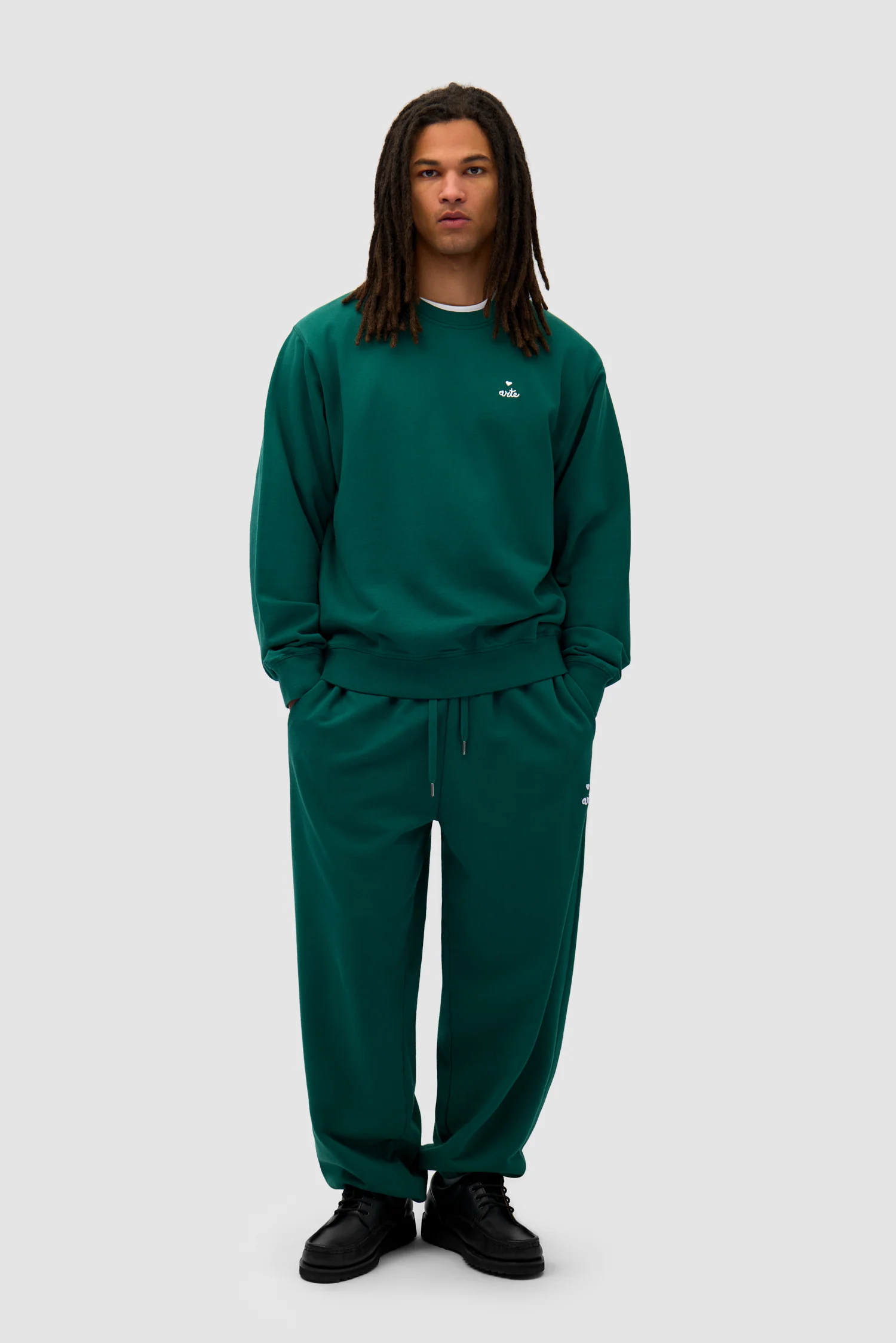 Heart Logo Sweatpants - Green - Image 6