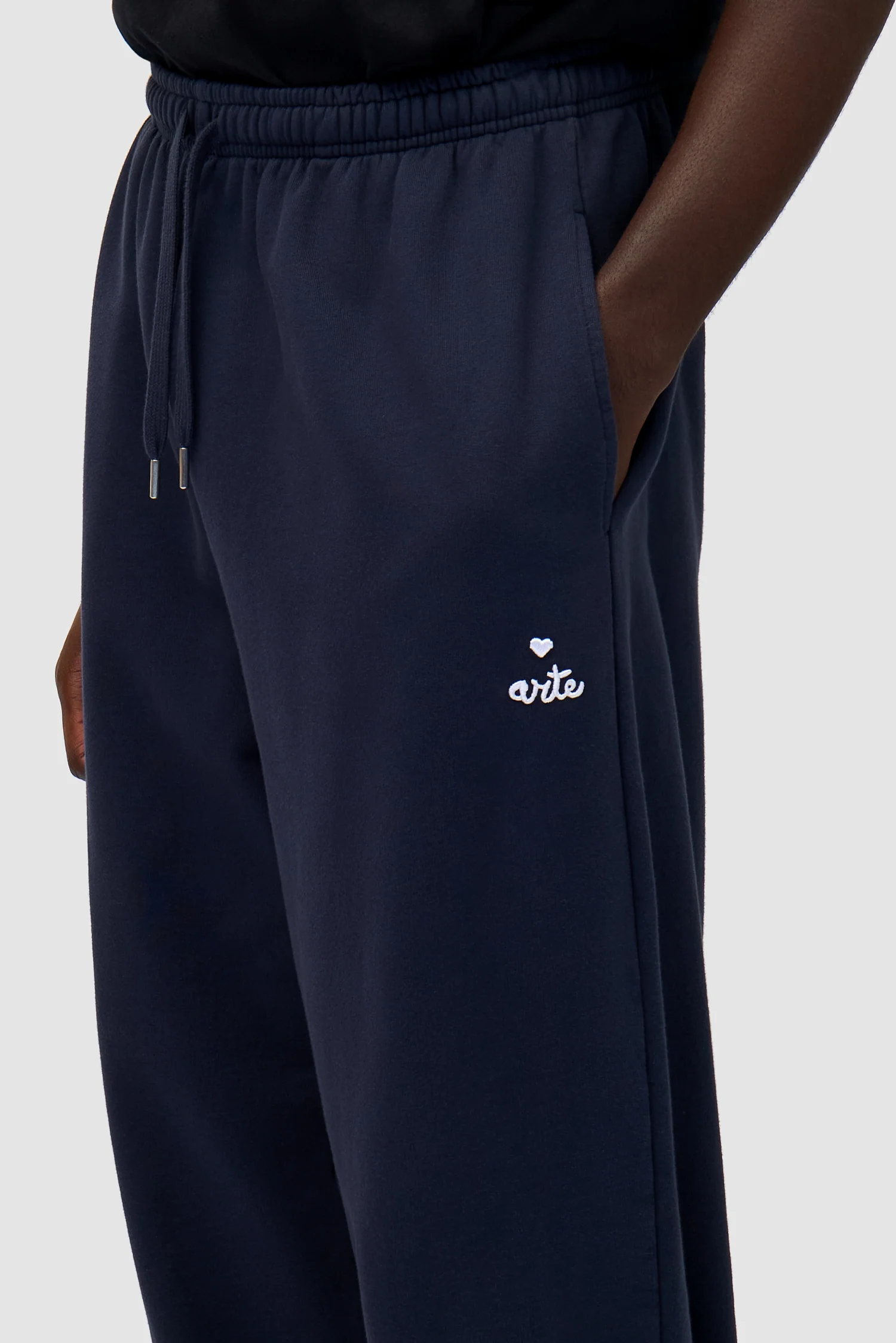 Heart Logo Sweatpants - Navy - Image 8