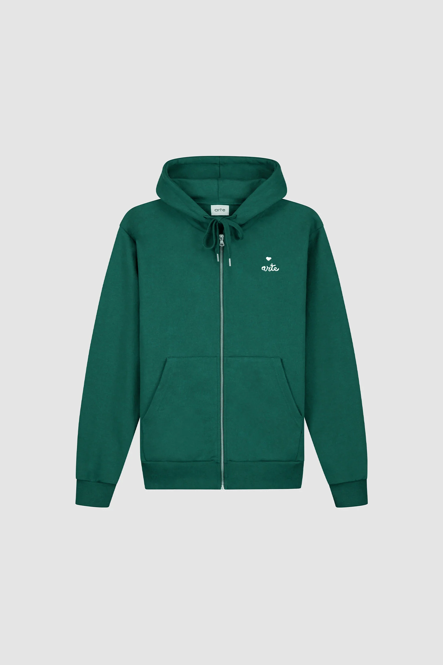 Heart Zip Hoodie - Green - Image 8