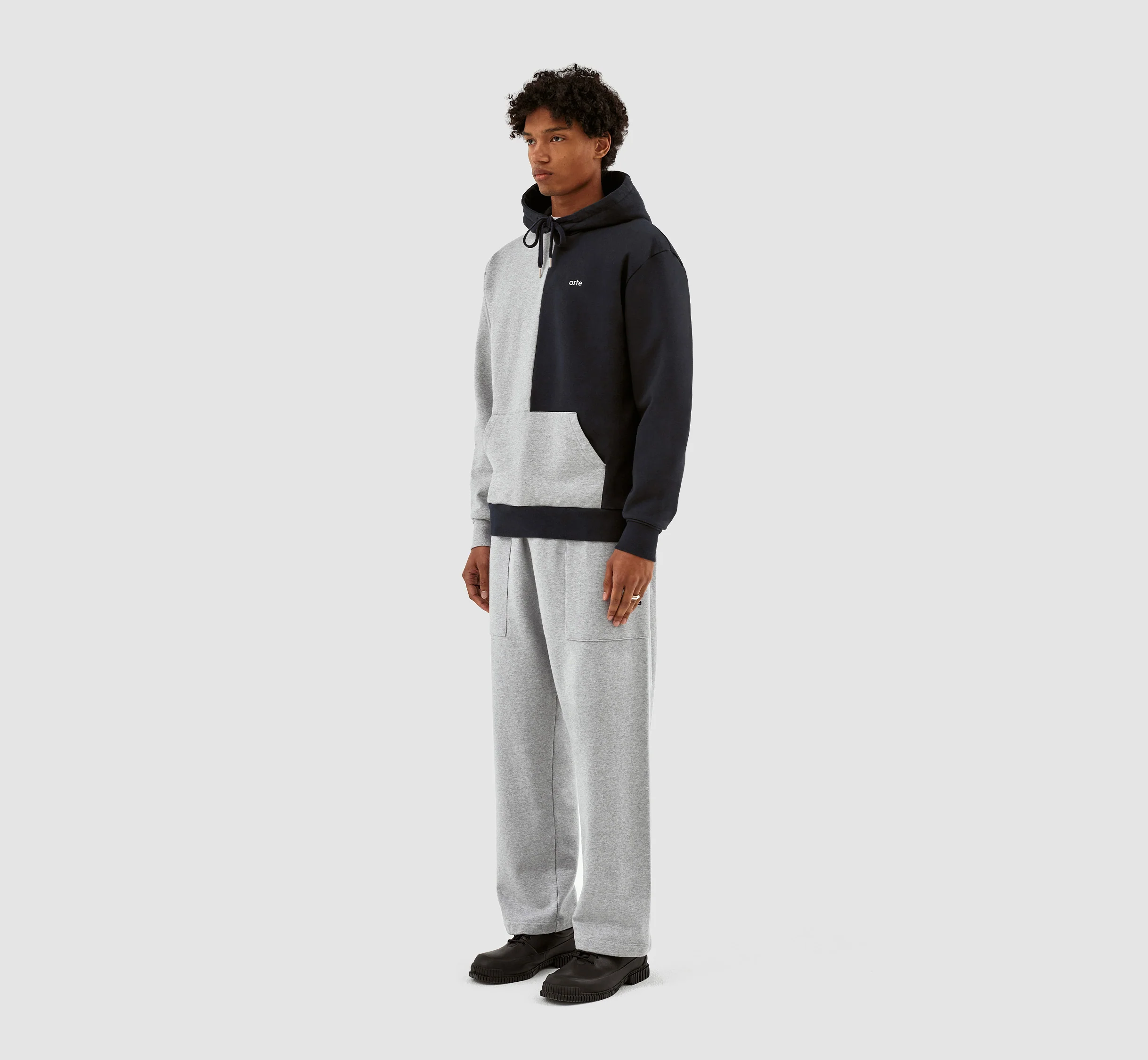 Herbert Colorblock Hoodie - Grey/Navy - Image 5