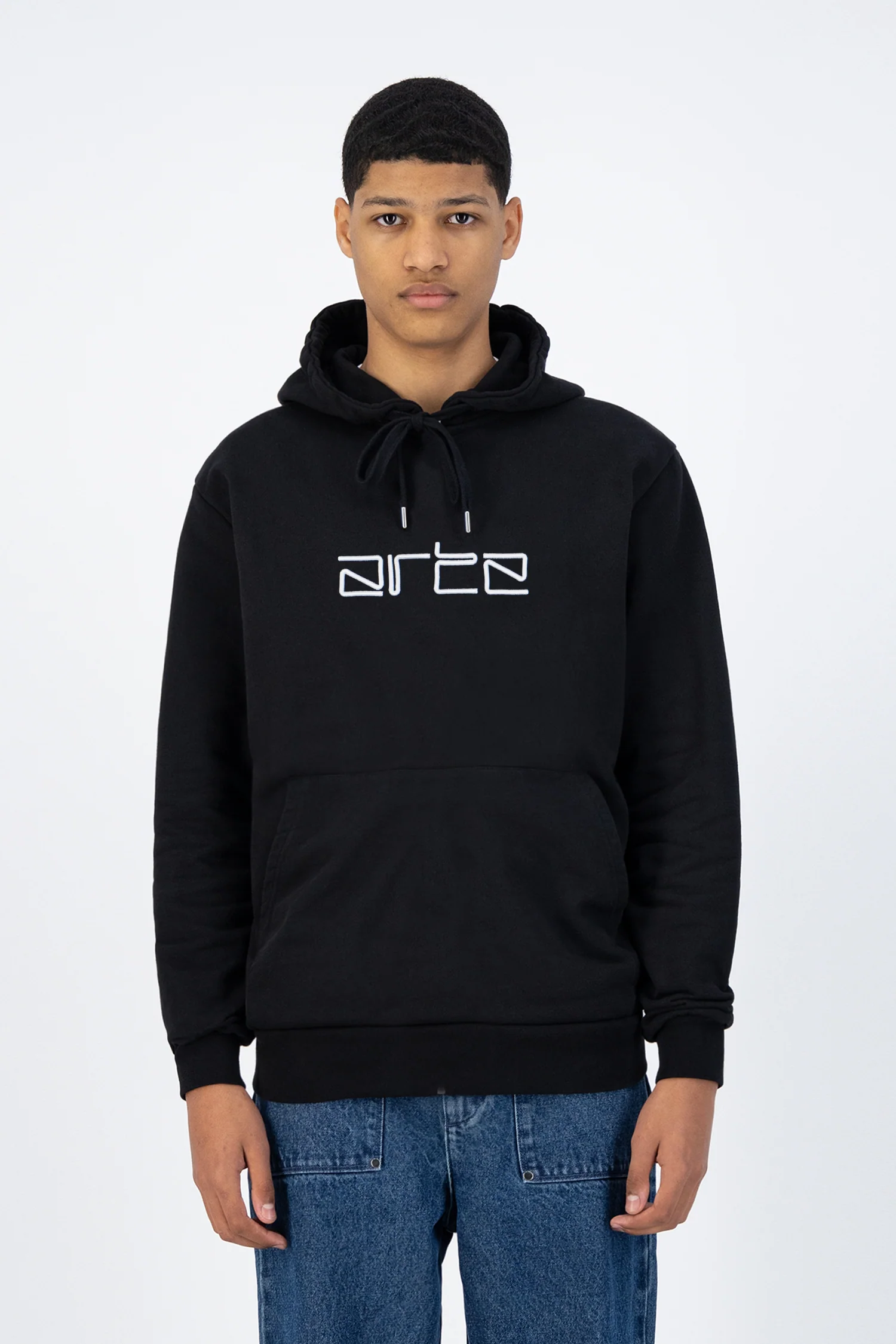 Hulton Logo Hoodie - Black - Image 2